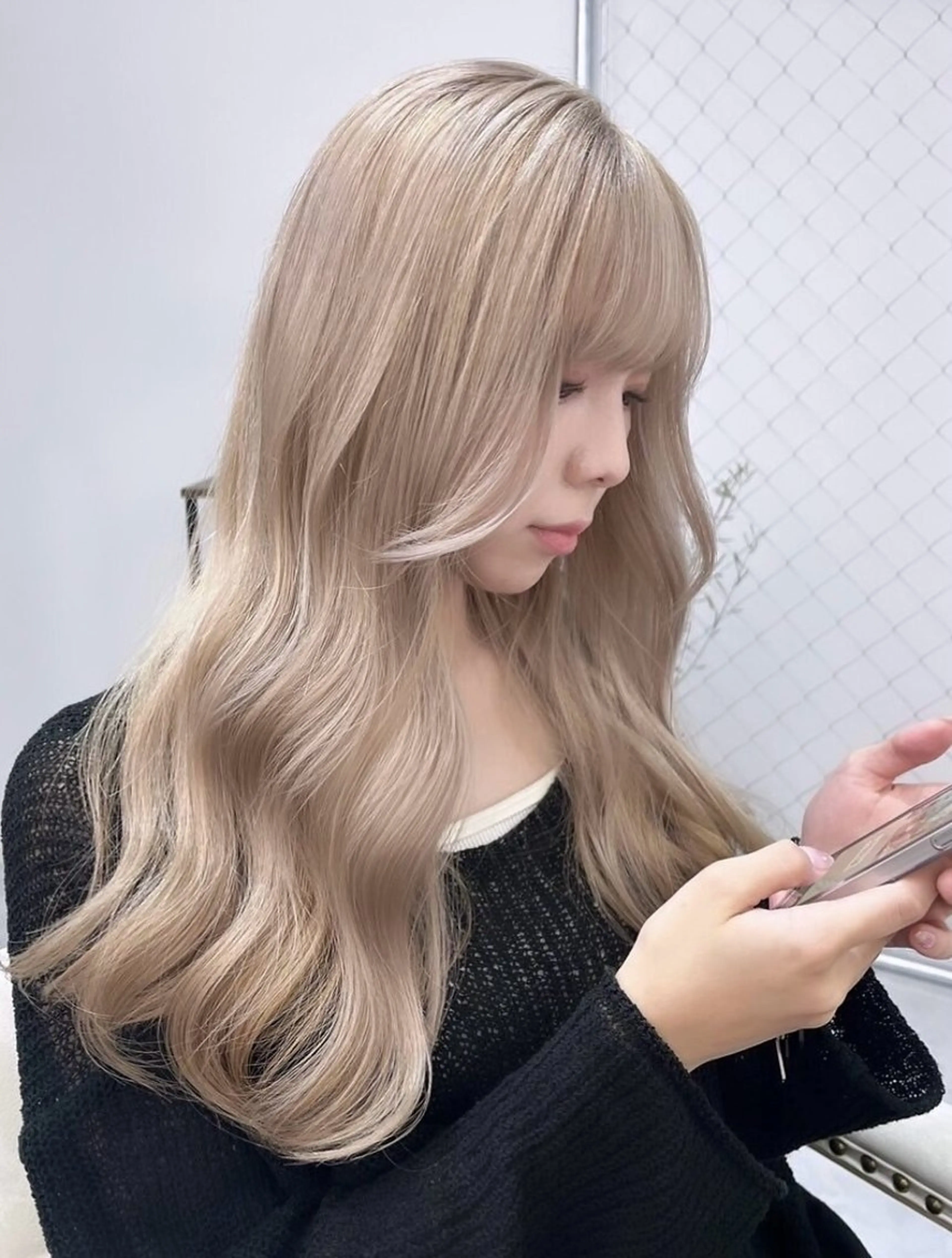 ロング カラー ヘアアレンジ ダブルカラー特化💍 tiam💍韓国ヘアのヘアスタイル
