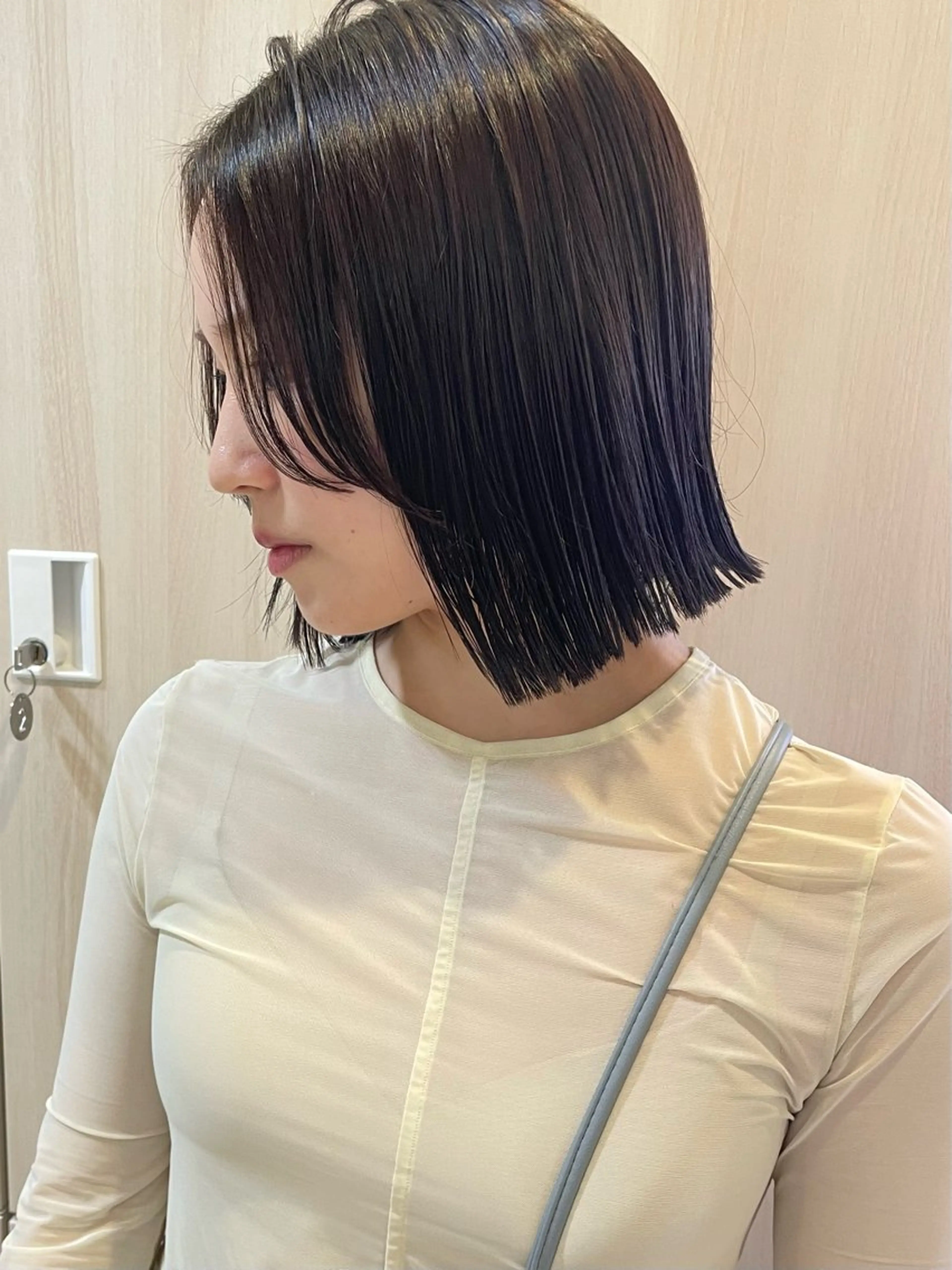 ミディアム 切りっぱなしボブ ボブ カット ヘアカラー 【ボブ/個室サロン】 癒し空間mimuraのヘアスタイル