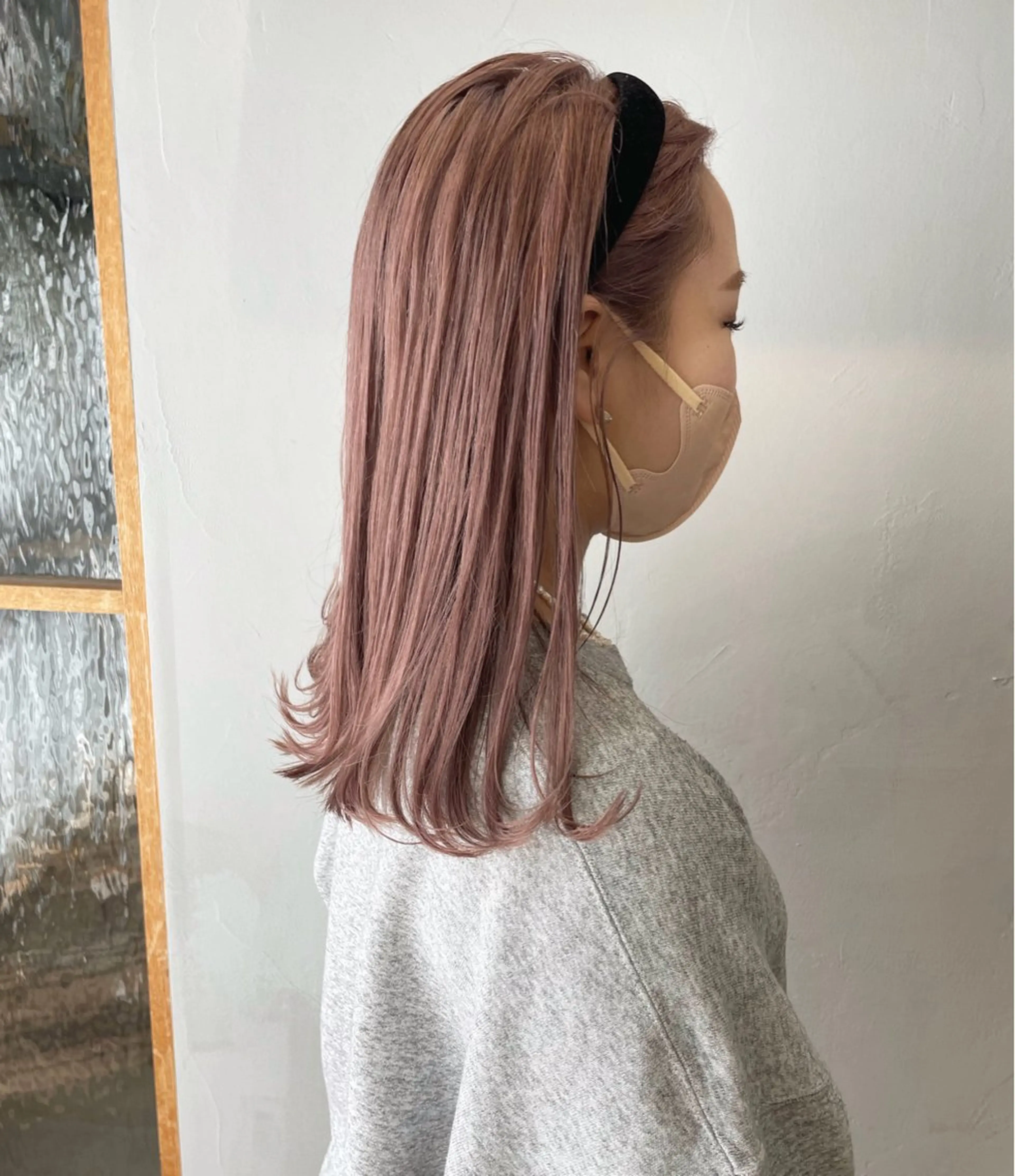 ミディアム カラー カット ヘアカラー トリートメント オリーブ/縮毛♡ Natsuno🩰のヘアスタイル