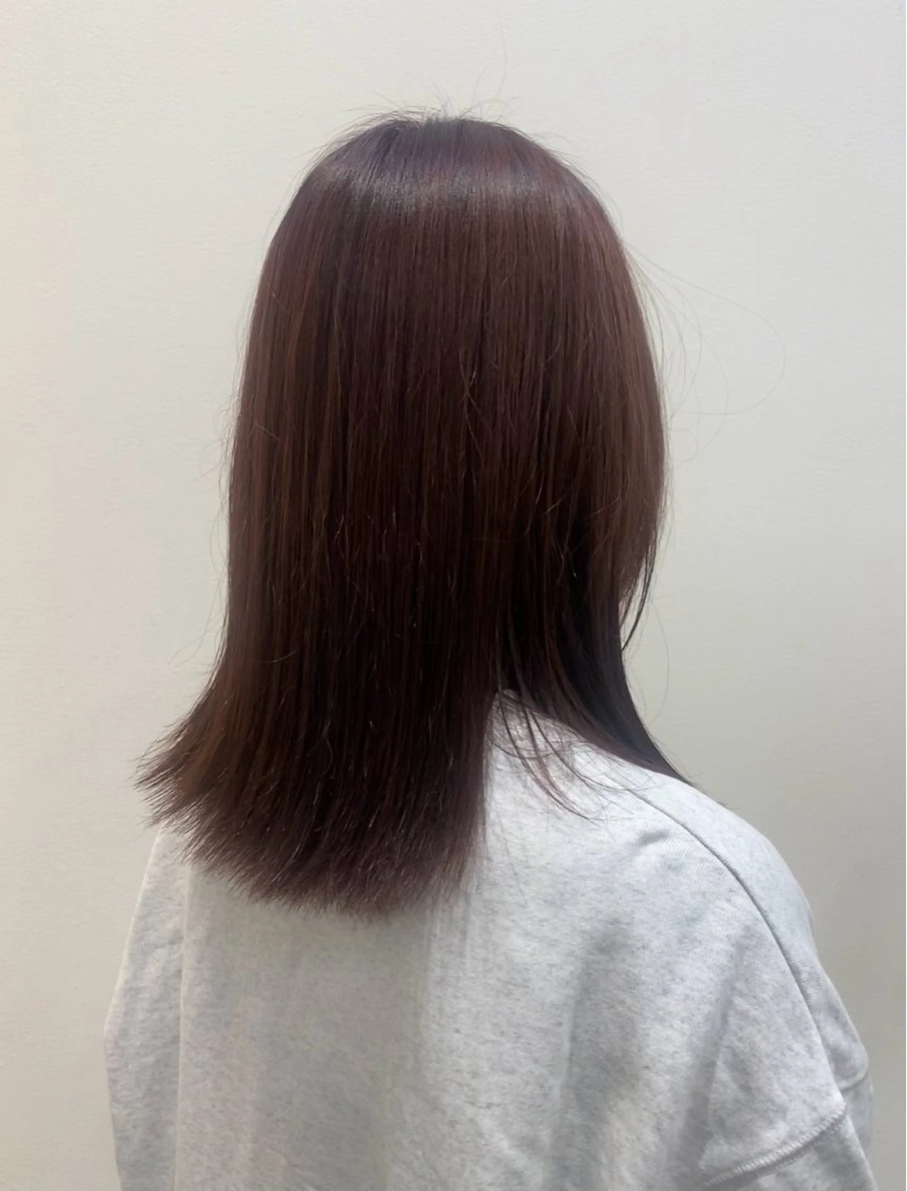 ミディアム カラー ブラウンカラー ピンクカラー ピンクブラウン 三田 一希のヘアスタイル