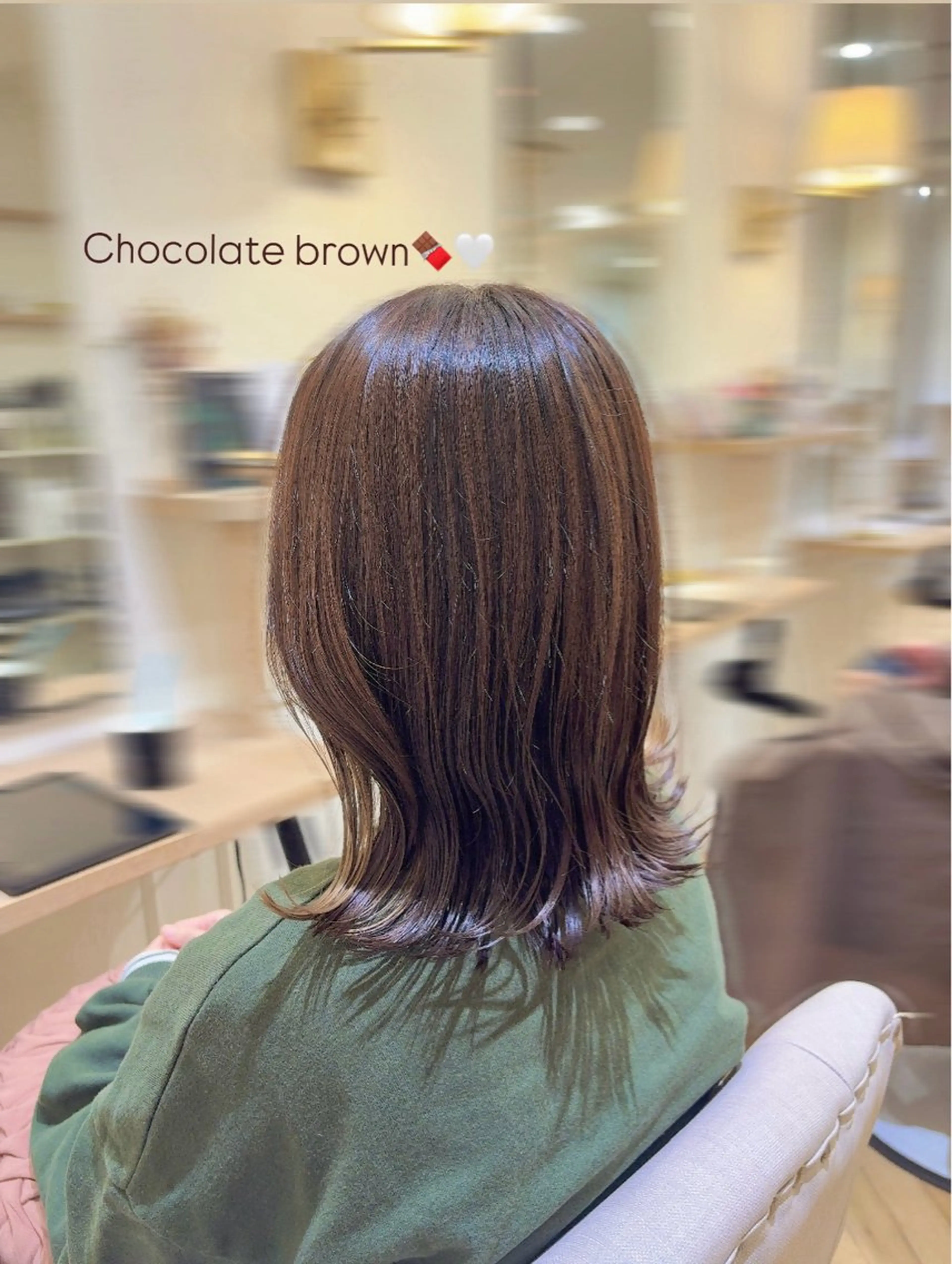 ミディアム カラー ブラウンカラー チョコレートブラウン 🌷MIREA🌷 LUANA 難波店のヘアスタイル