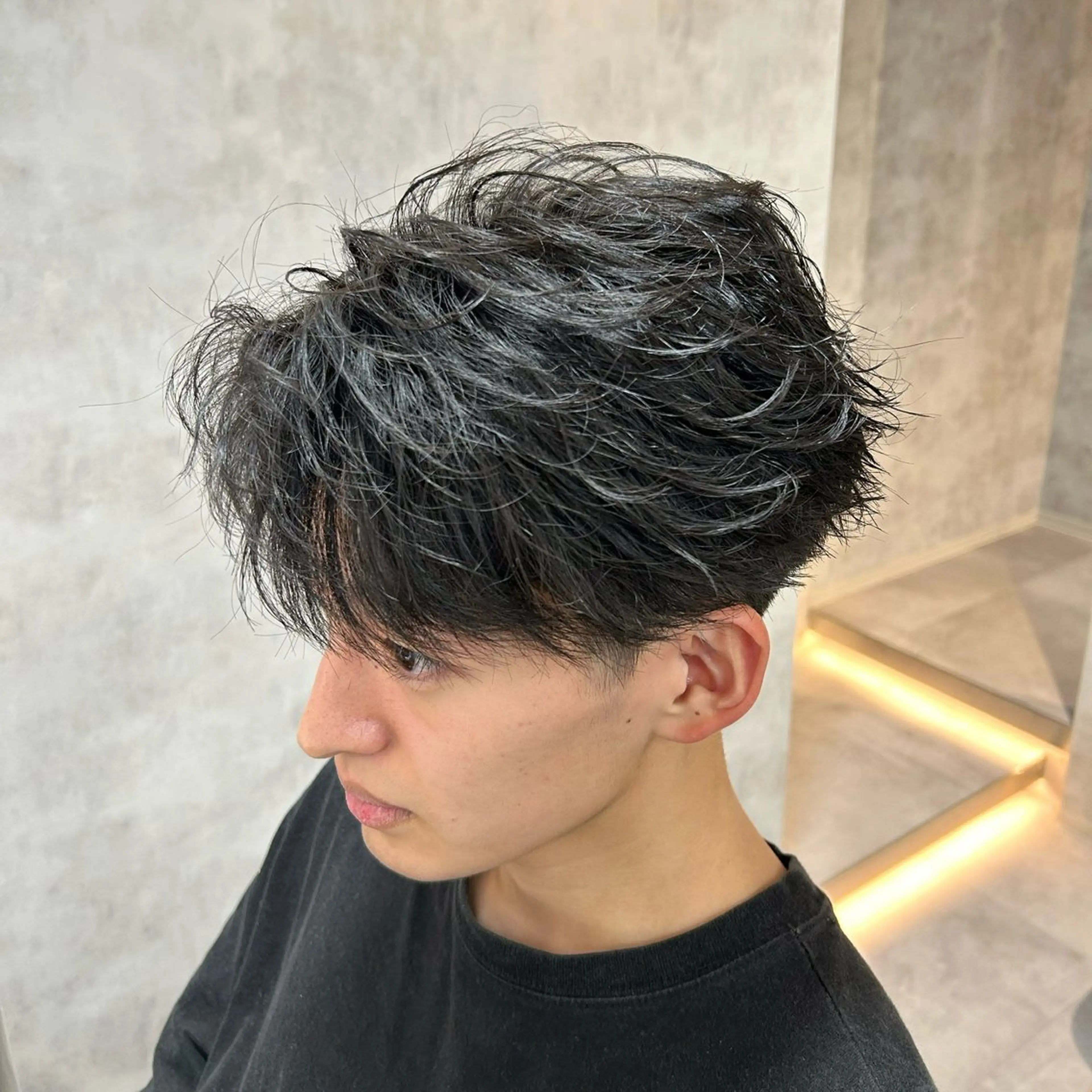 ショート カラー パーマ メンズ カット パーマ メンズ特化 👑YUTAのヘアスタイル