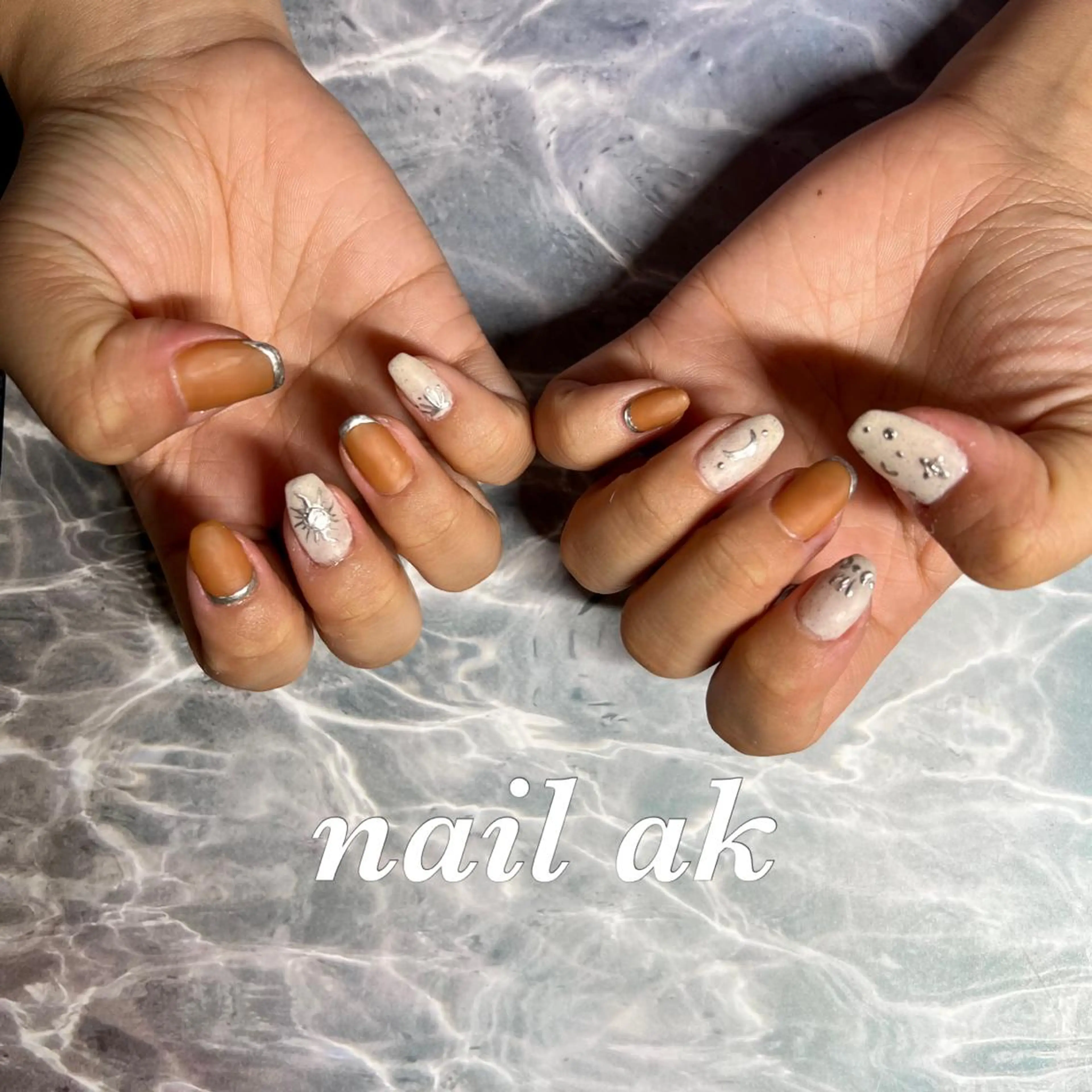 ネイル アートネイル マットネイル ハンドネイル ak nail .のネイルデザイン