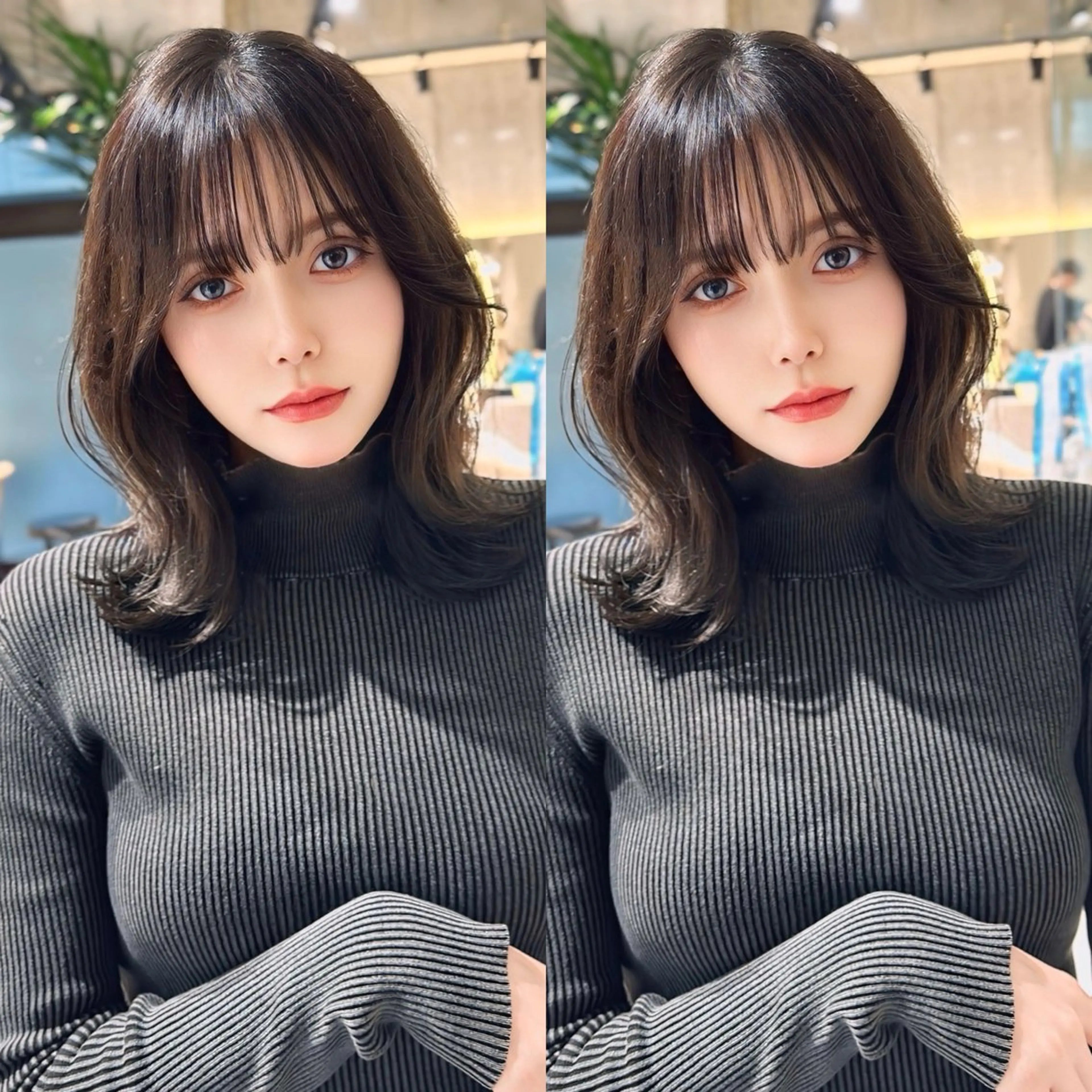 ミディアム カラー カット ヘアカラー トリートメント ✨髪質改善特化✨副 店長椎葉信乃介のヘアスタイル