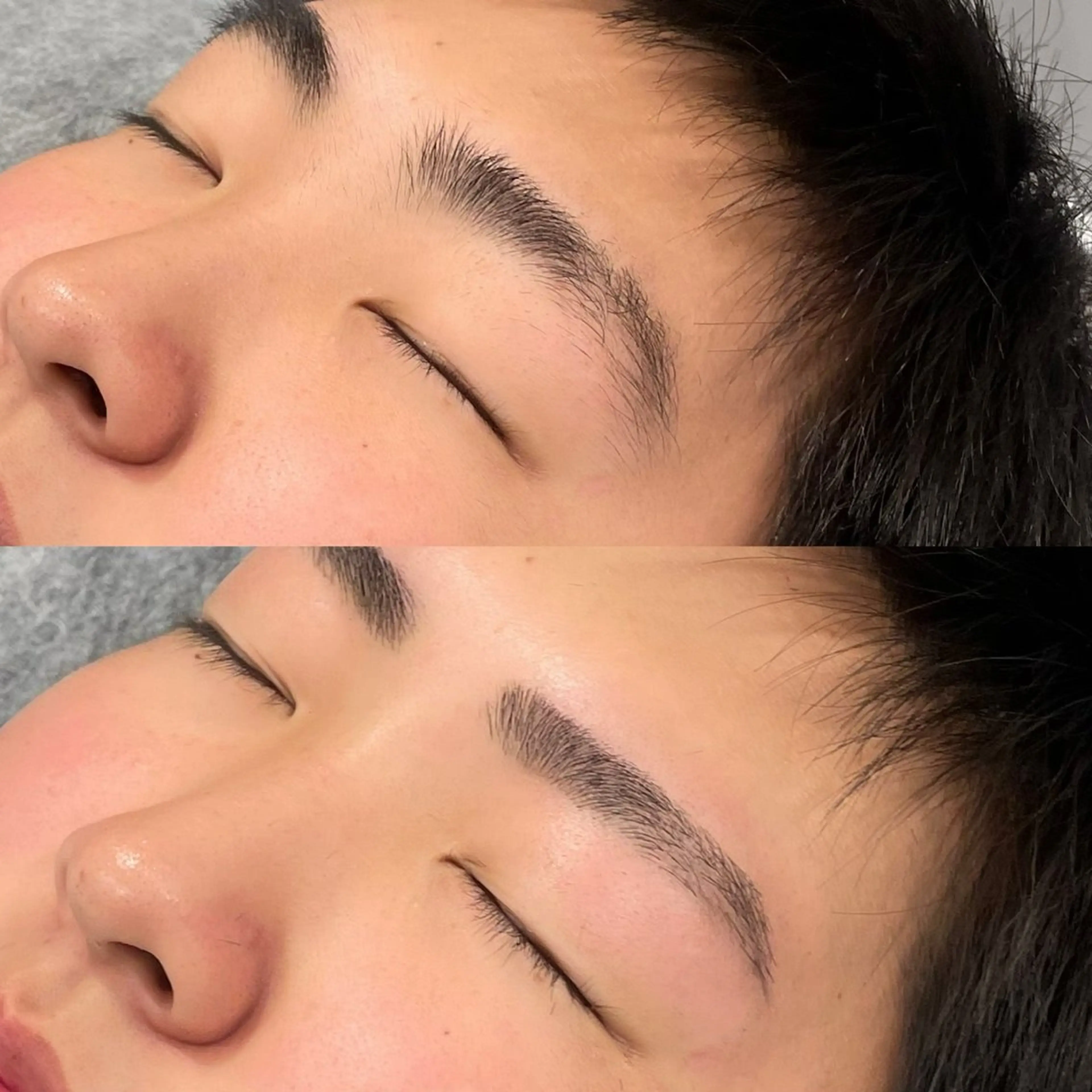 メンズアイブロウスタイリングの写真