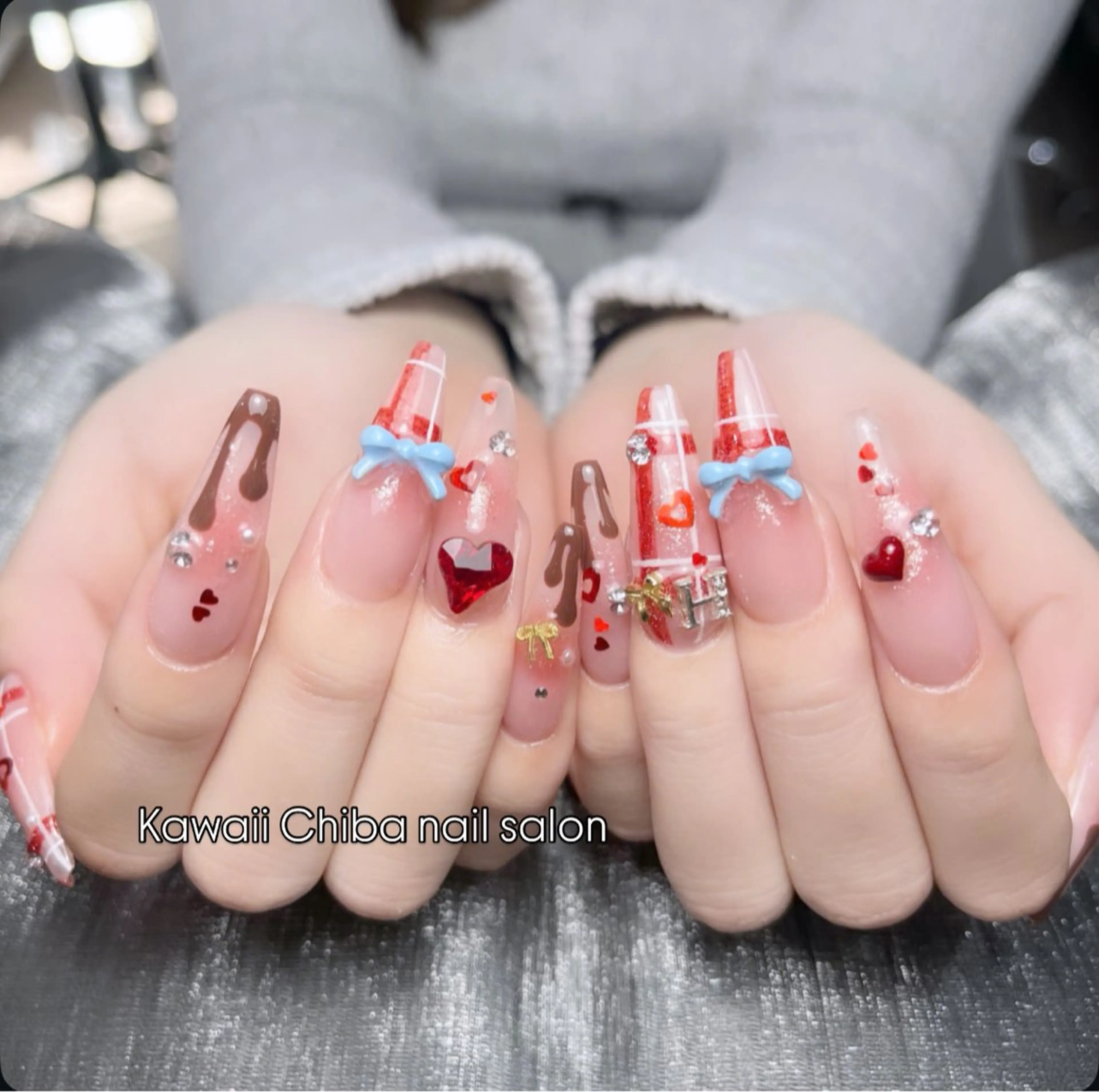 ネイル チークネイル 桜ネイル 長さ出し フラワーネイル フレンチネイル ハンドネイル ハンドケア Kawaii Chiba nailのネイルデザイン