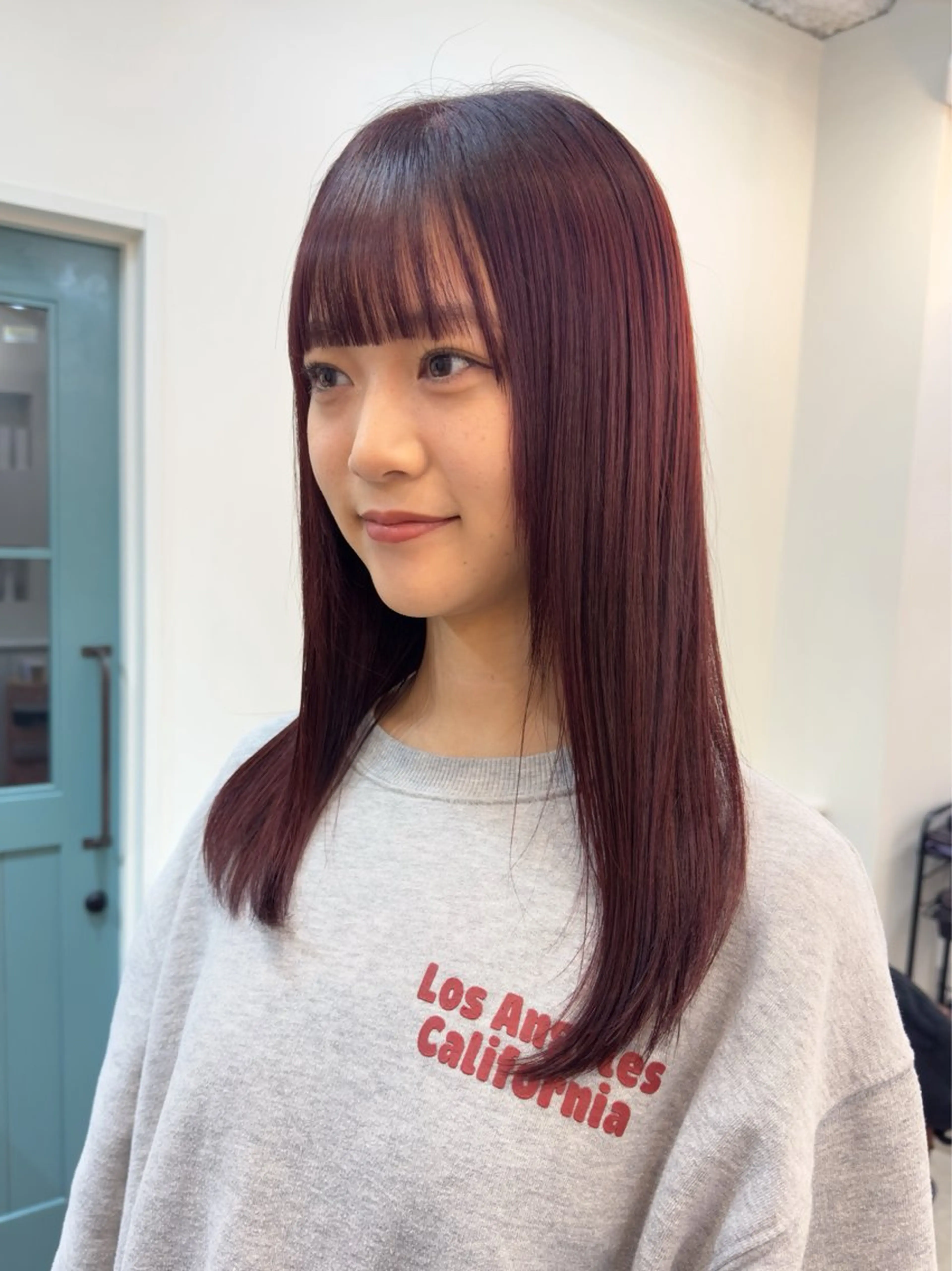 ミディアム カラー ヘアカラー レイヤー/顔周り /いいぬまみかのヘアスタイル