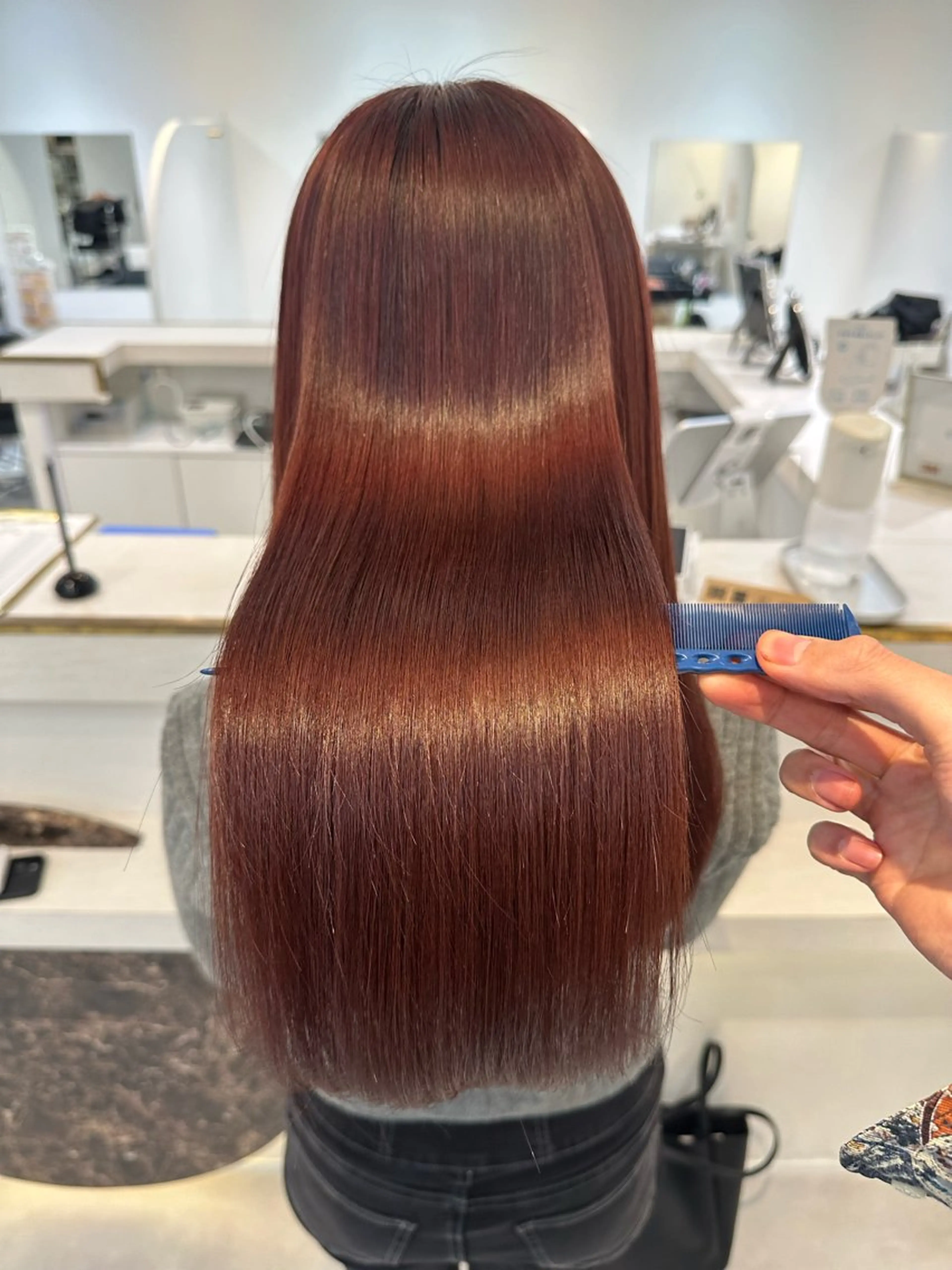 ロング カット ヘアカラー トリートメント Emuest心斎橋 SAKIのヘアスタイル