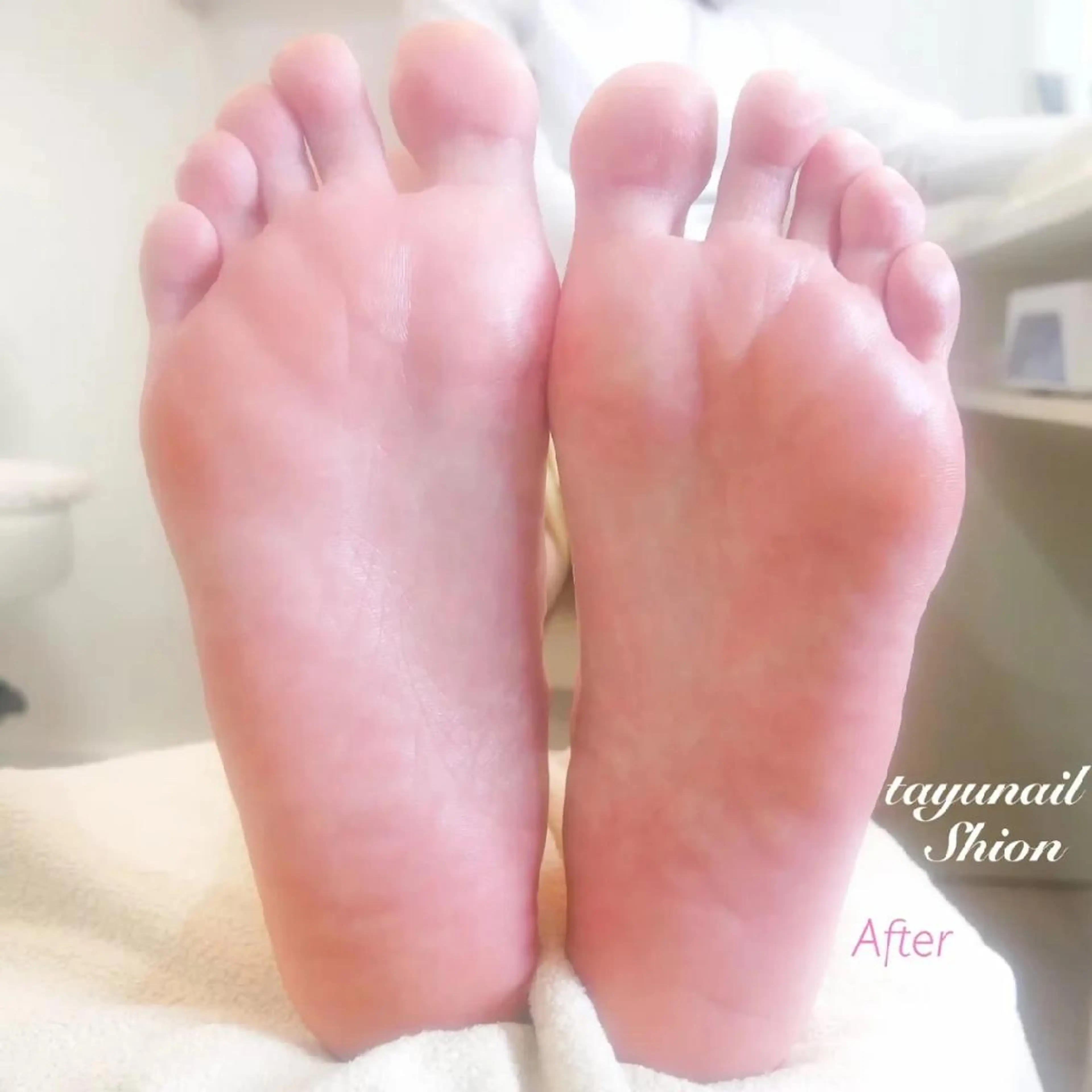 ネイル ブルー フットネイル ジェルネイル パラジェル ネイルサロン 【たゆnail】のネイルデザイン