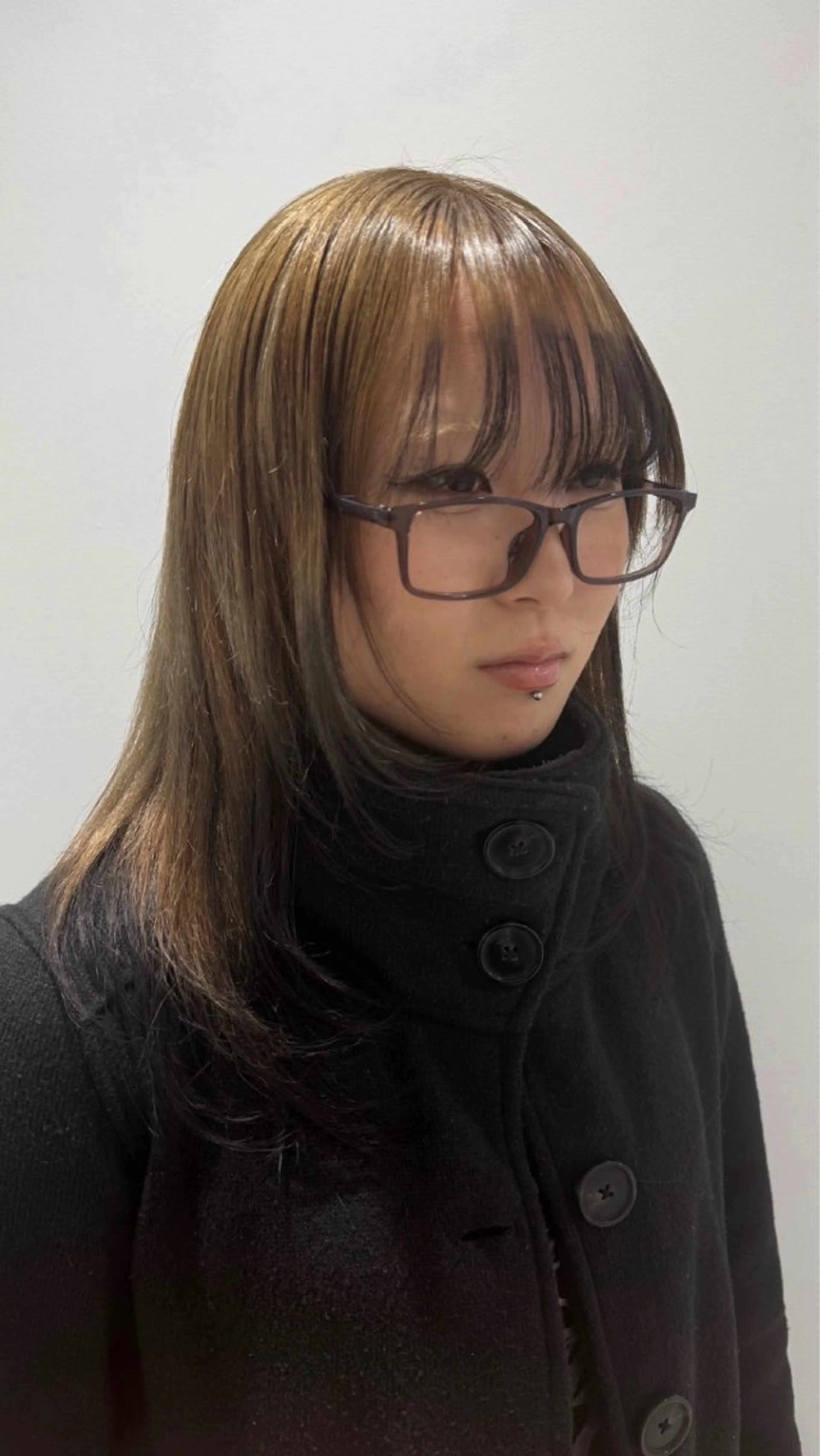 セミロング ヘアカラー 🎀藤沢 ﾊｲﾄｰﾝ ららのヘアスタイル