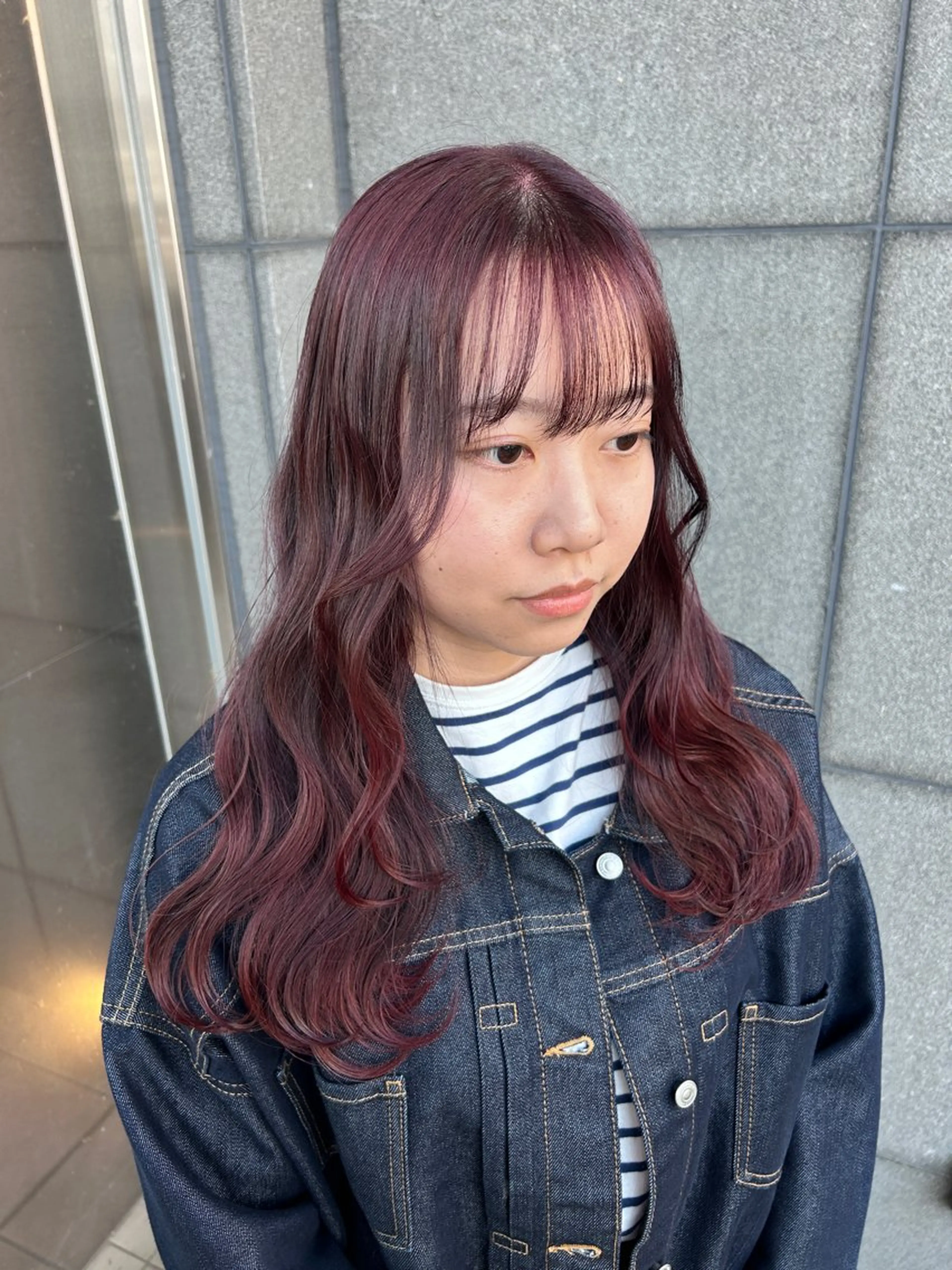 ロング カラー ピンクカラー 阪田 真奈未のヘアスタイル