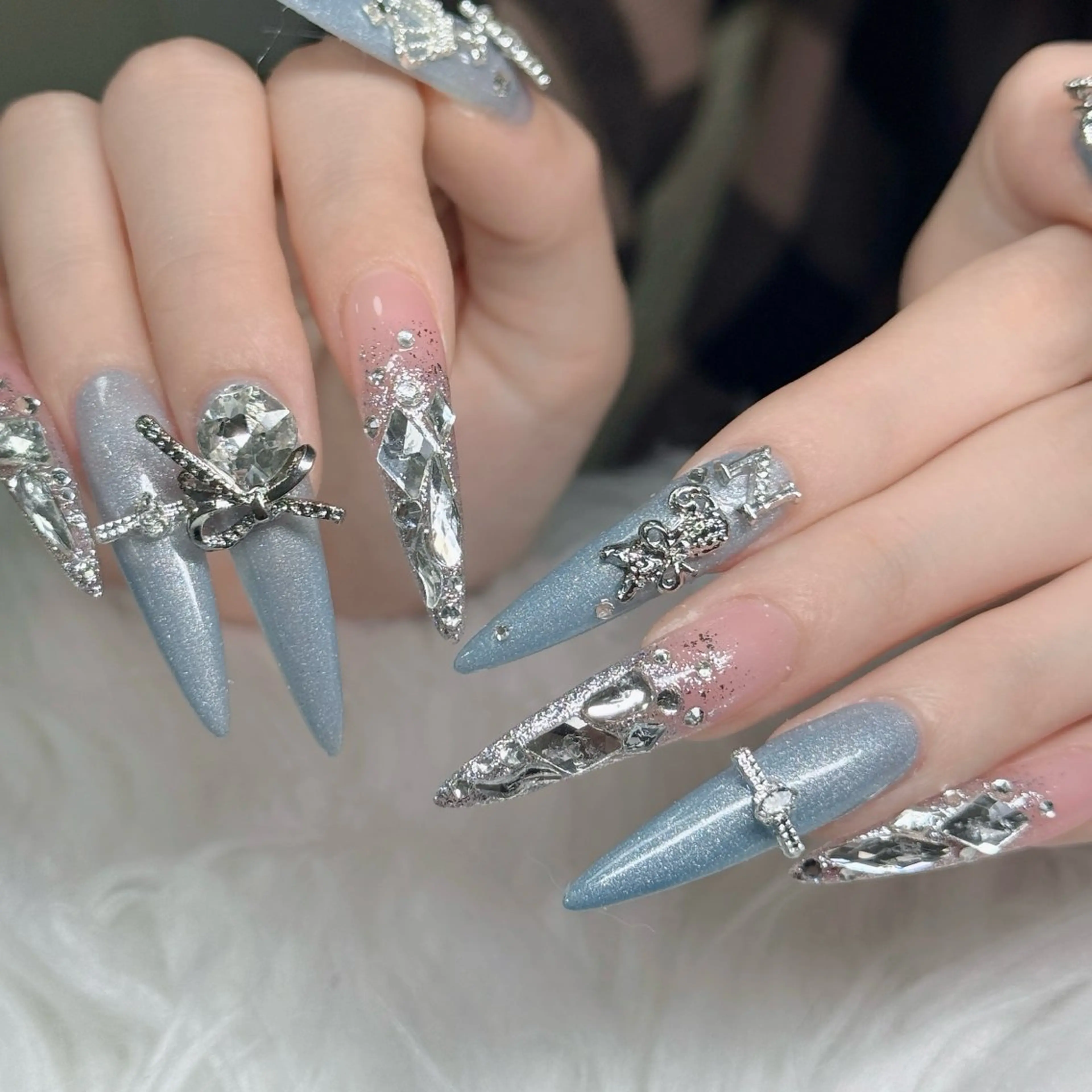 ネイル フットネイル フレンチネイル グラデーション 韓国ネイル ロングネイル ハンドネイル Hani Nail Salonのネイルデザイン