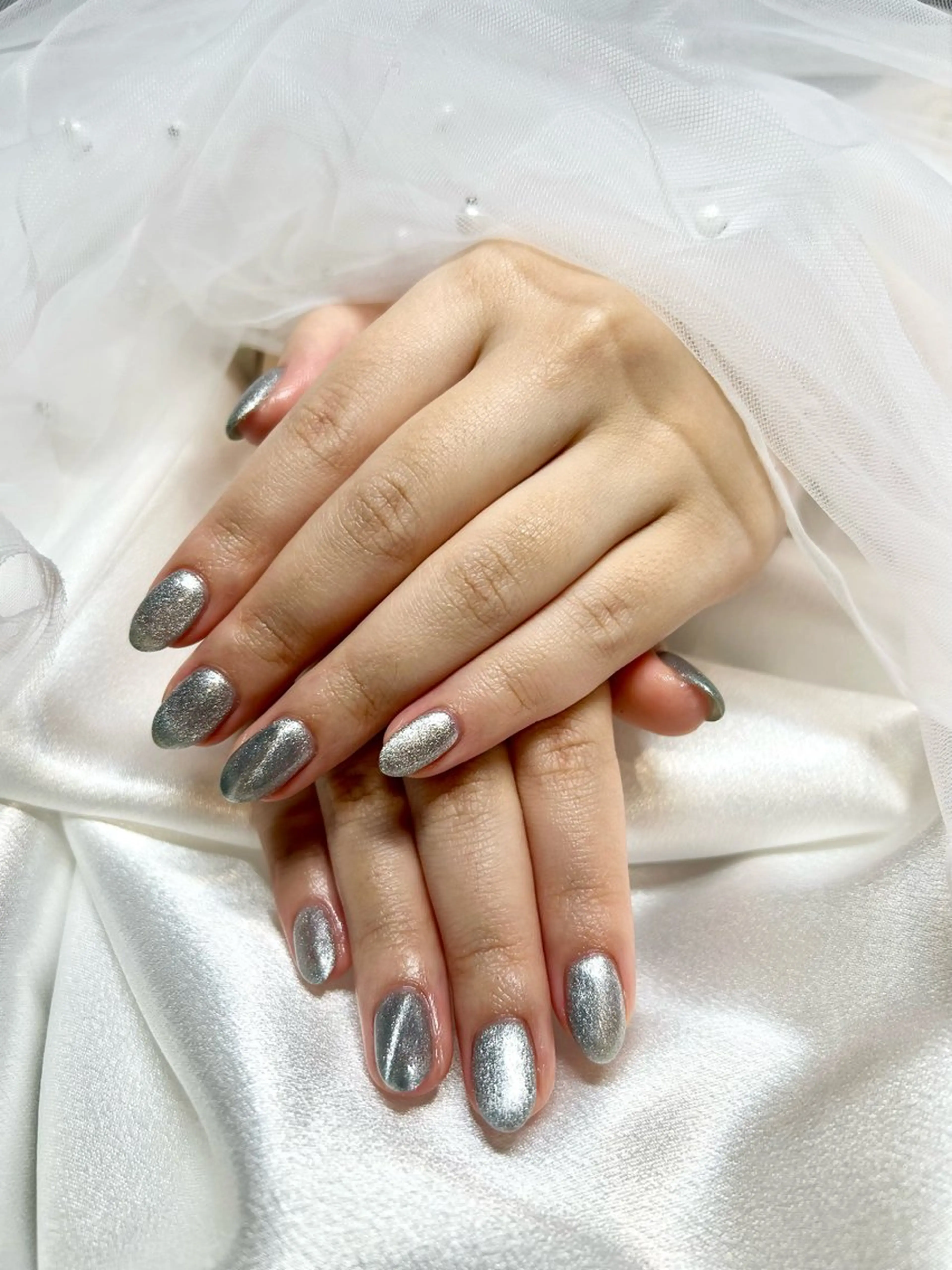 ネイル マグネットネイル ハンドネイル 【スクールW難波】 💛Myu💛のネイルデザイン