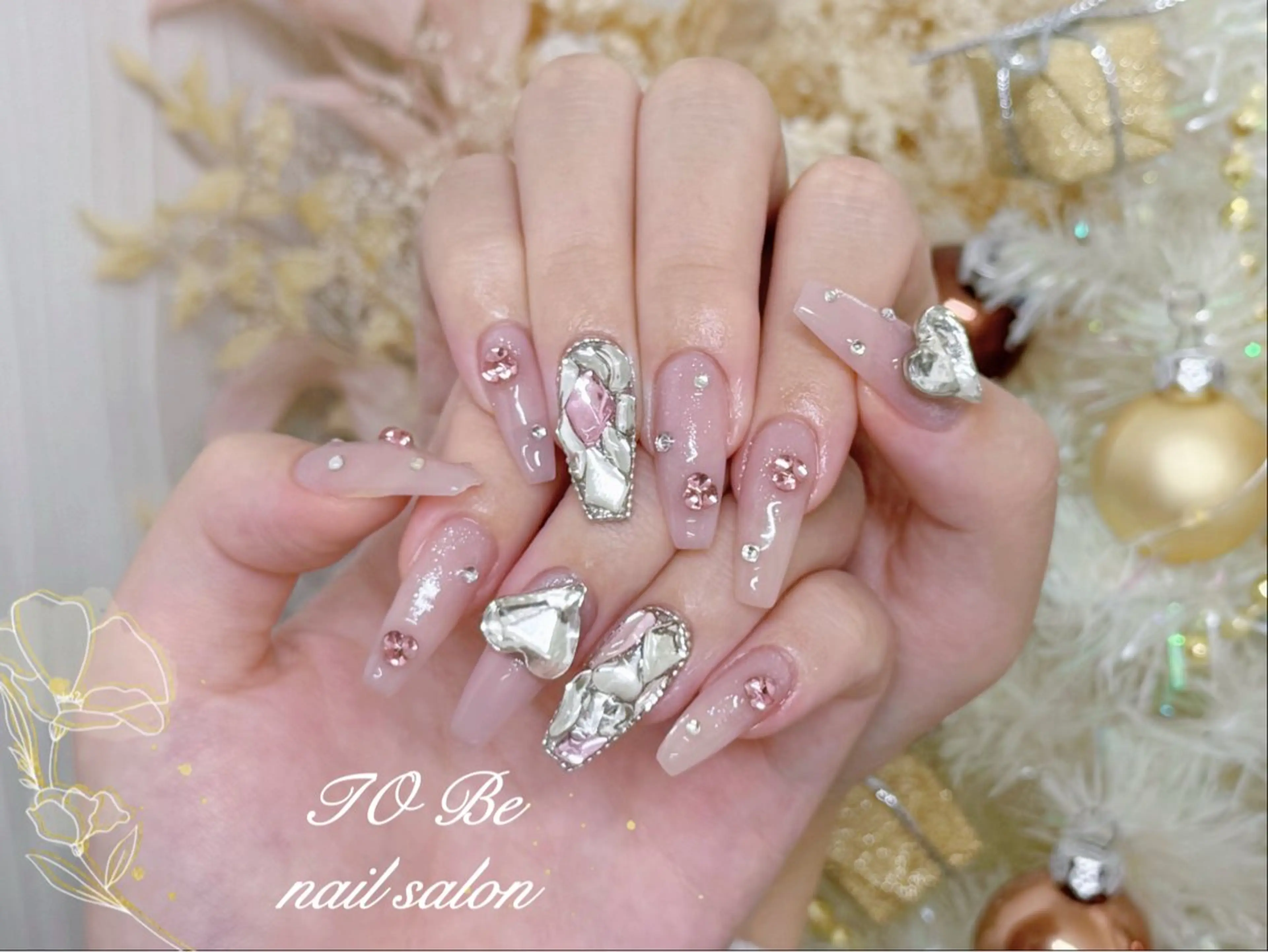 ロング ハンドネイル Nail Salon To Be珈月のネイルデザイン