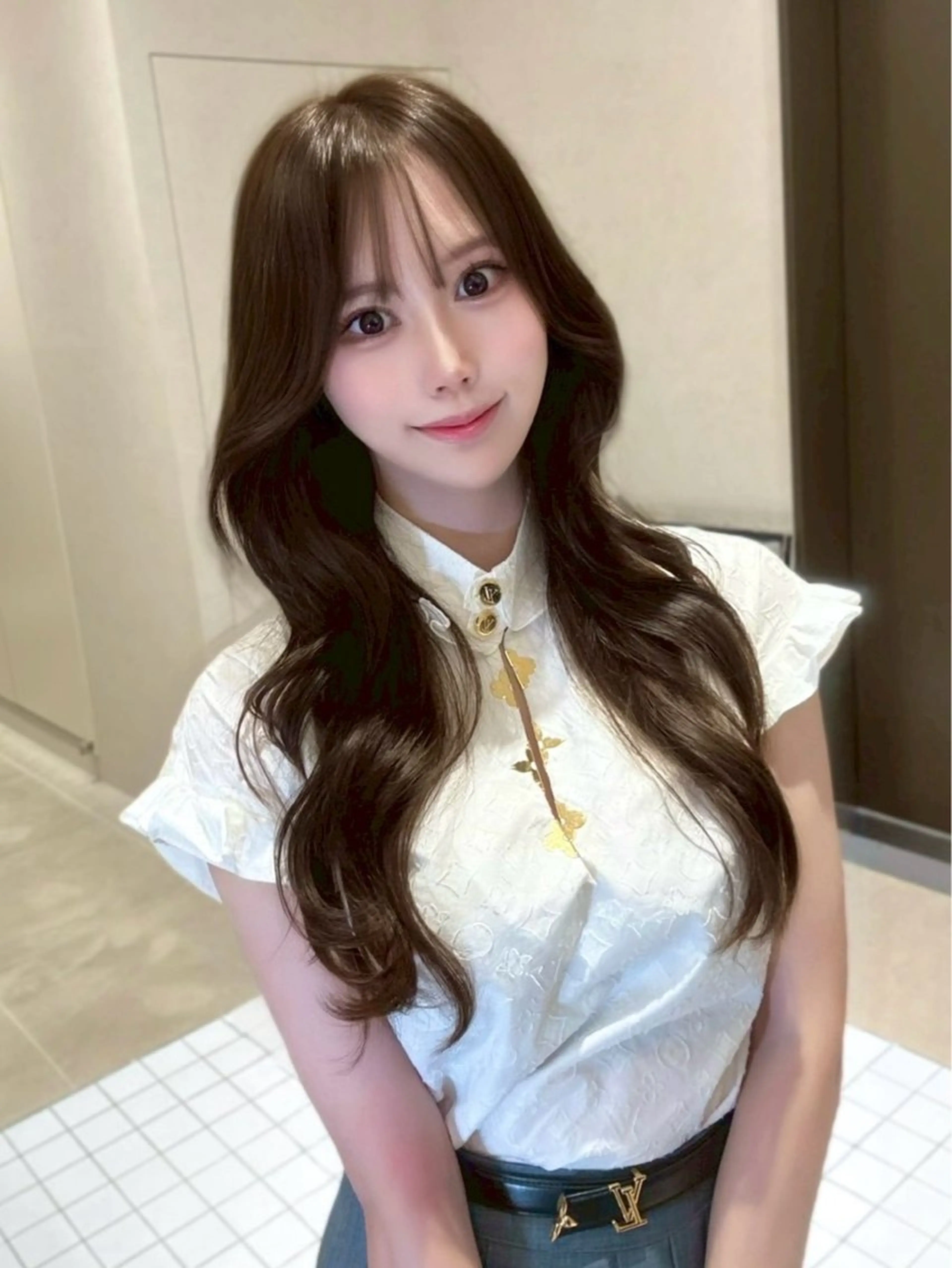 ロング カラー カット ヘアカラー トリートメント 韓国ヘア🤍顔周り/ 髪質改善✨/林遼一郎のヘアスタイル