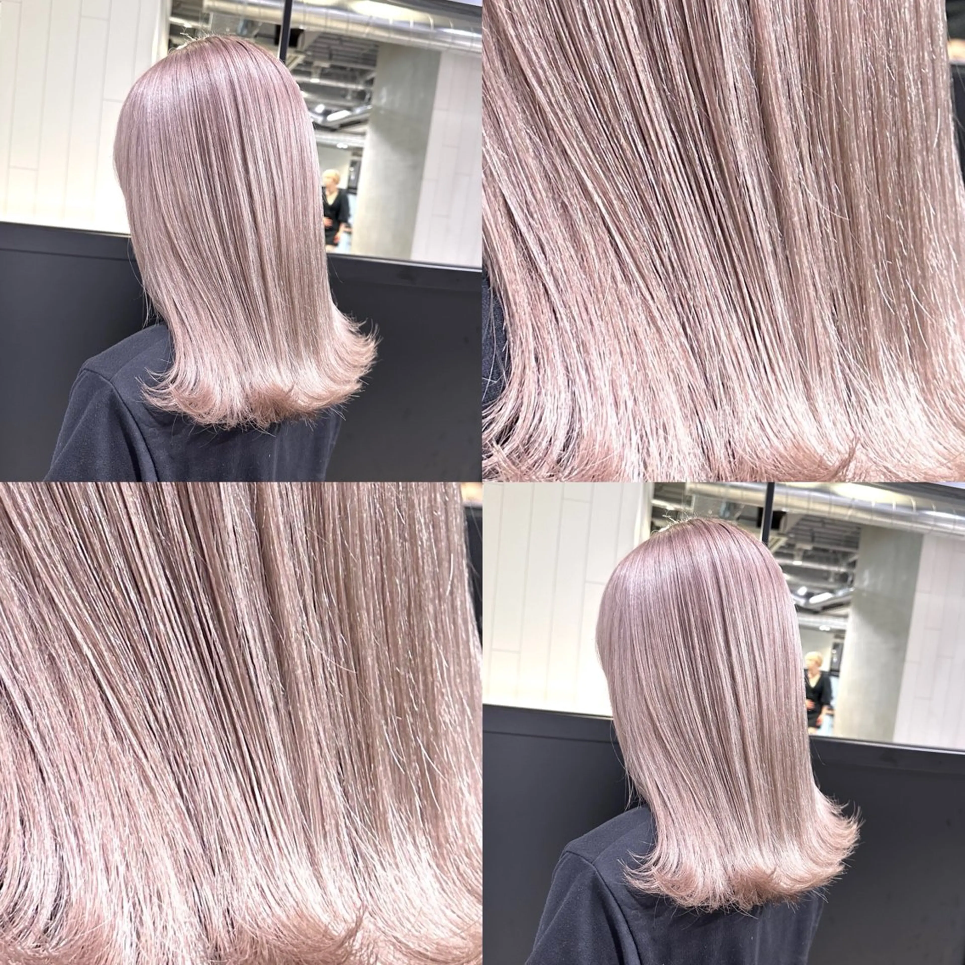 ミディアム カラー カット ヘアカラー トリートメント ヘアセット 🧸ブリーチ特化/前 髪/しょうじりか🎀のヘアスタイル