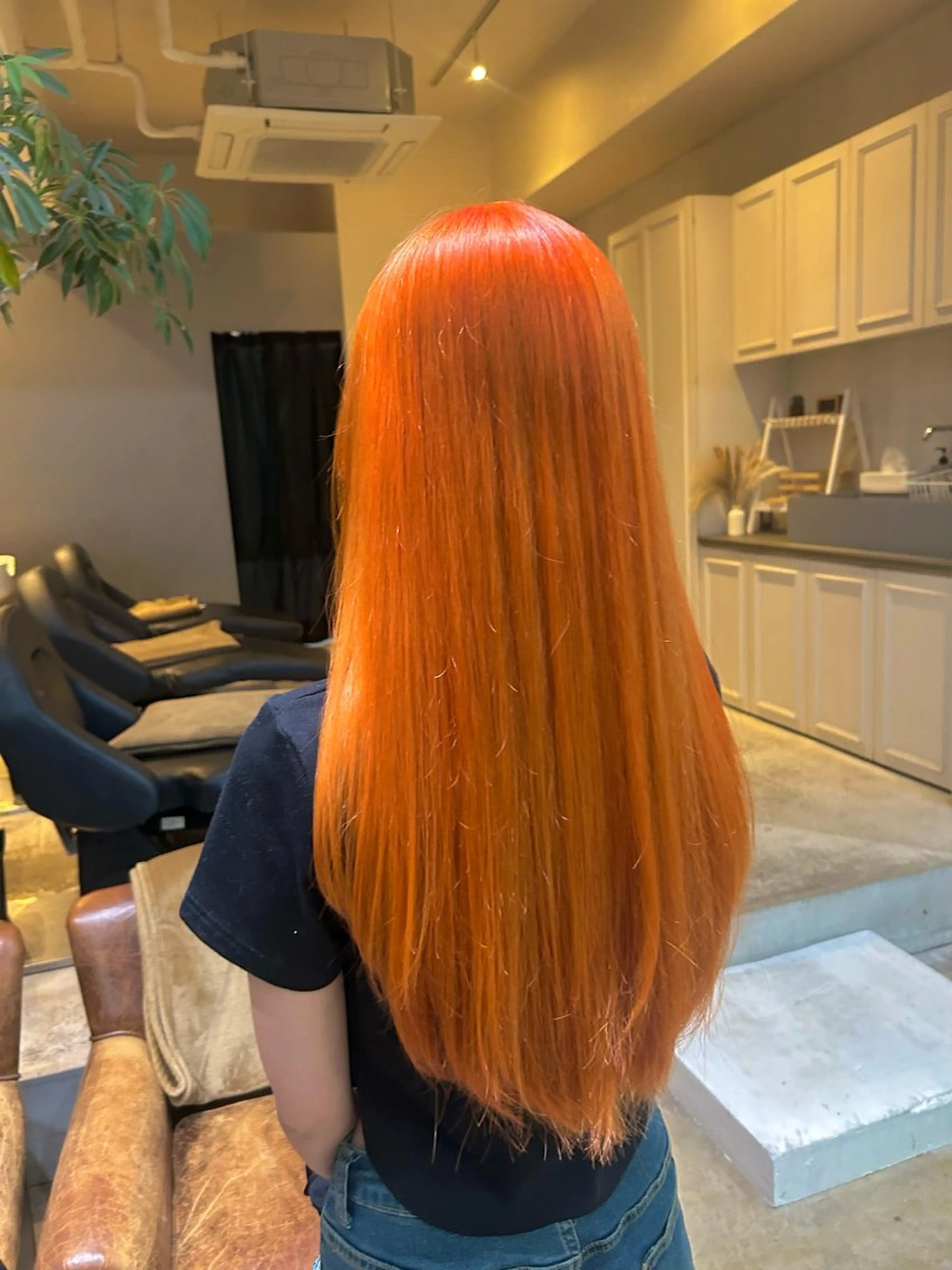 ロング カラー カット ヘアカラー 髪質改善×ハイトーン レイヤー天神美容室のヘアスタイル