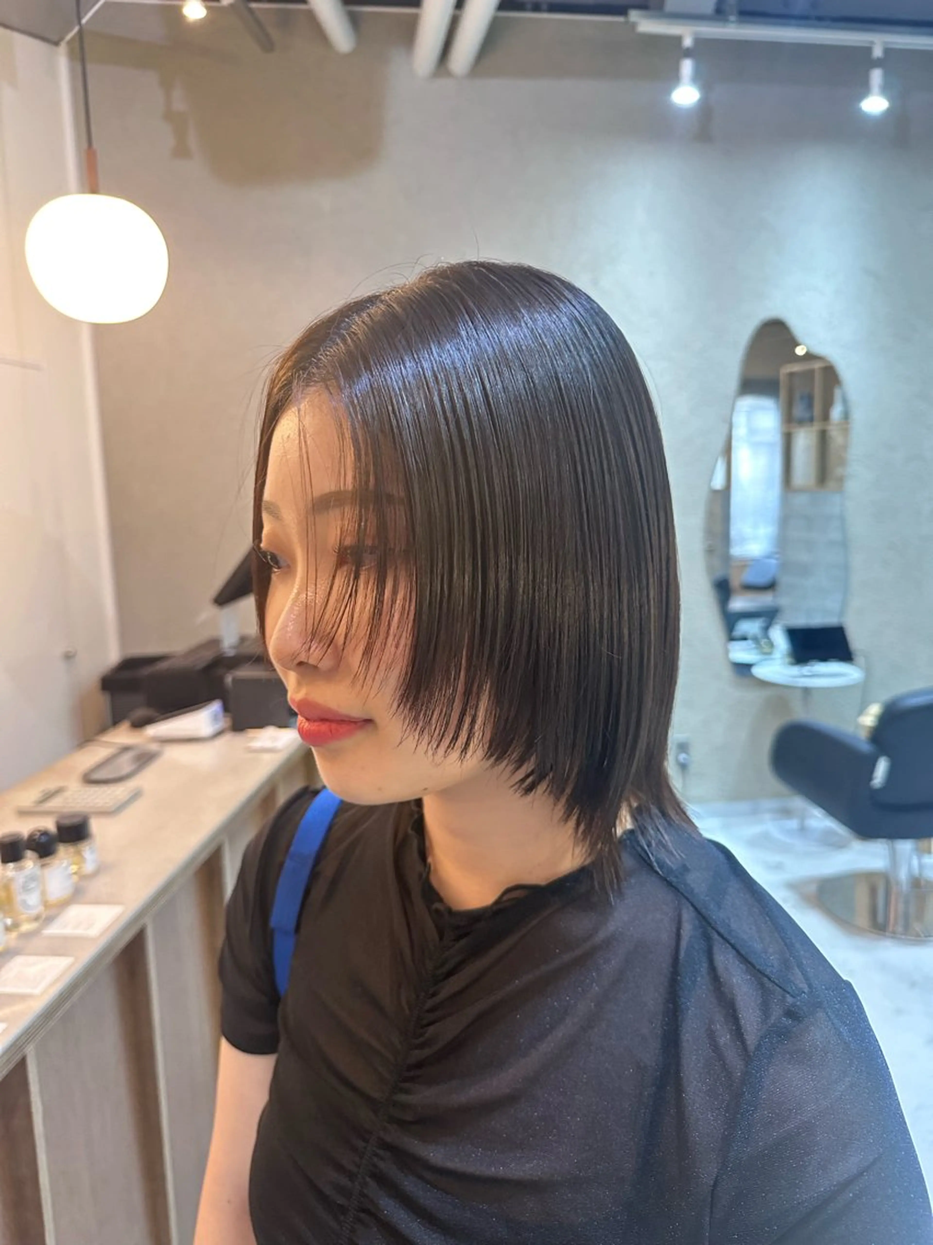 ミディアム 縮毛矯正 トリートメント Shiro RENのヘアスタイル