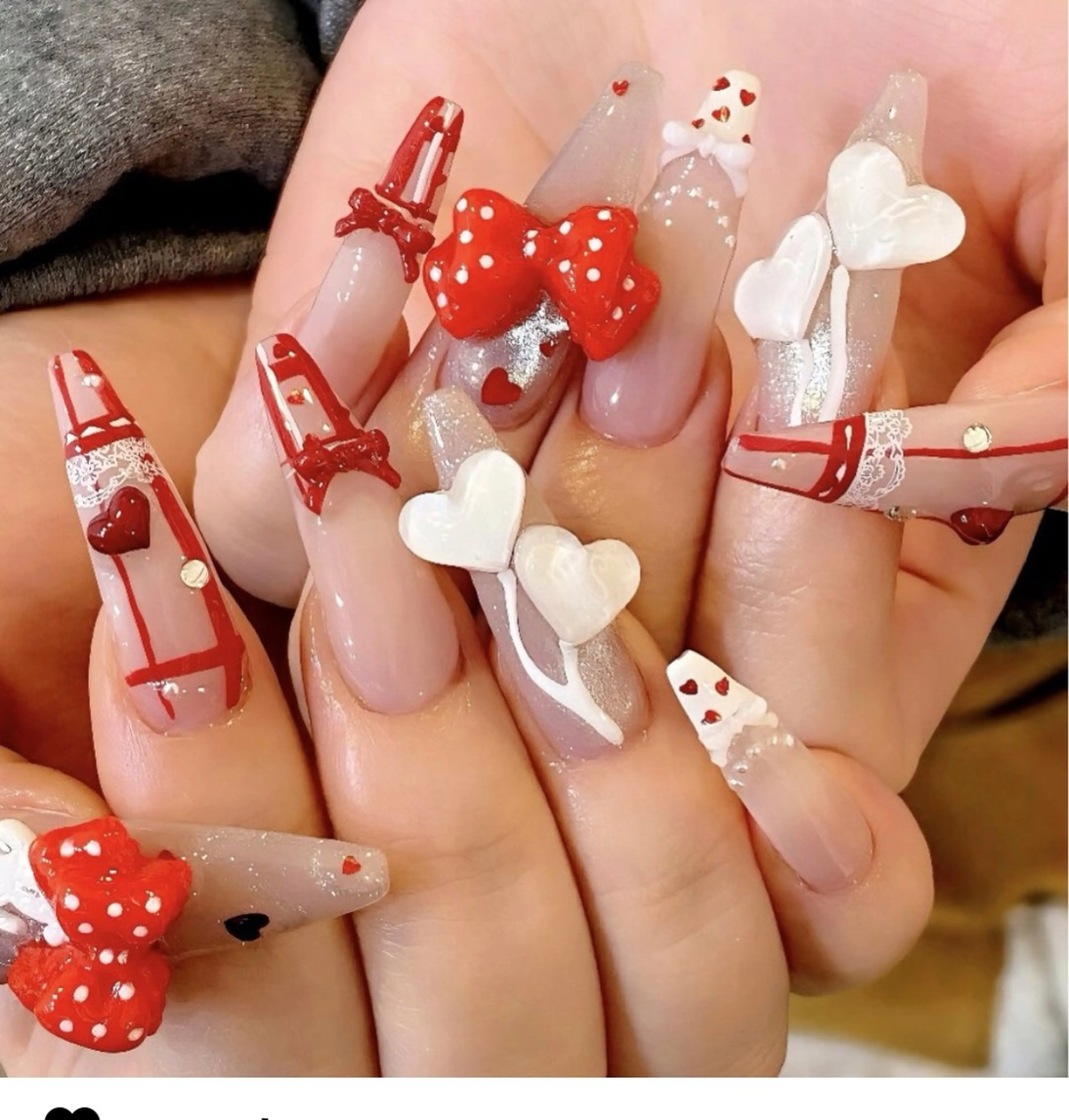 ネイル 長さ出し フレンチネイル 韓国ネイル レース マグネットネイル ハンドネイル 高橋 ユキのネイルデザイン