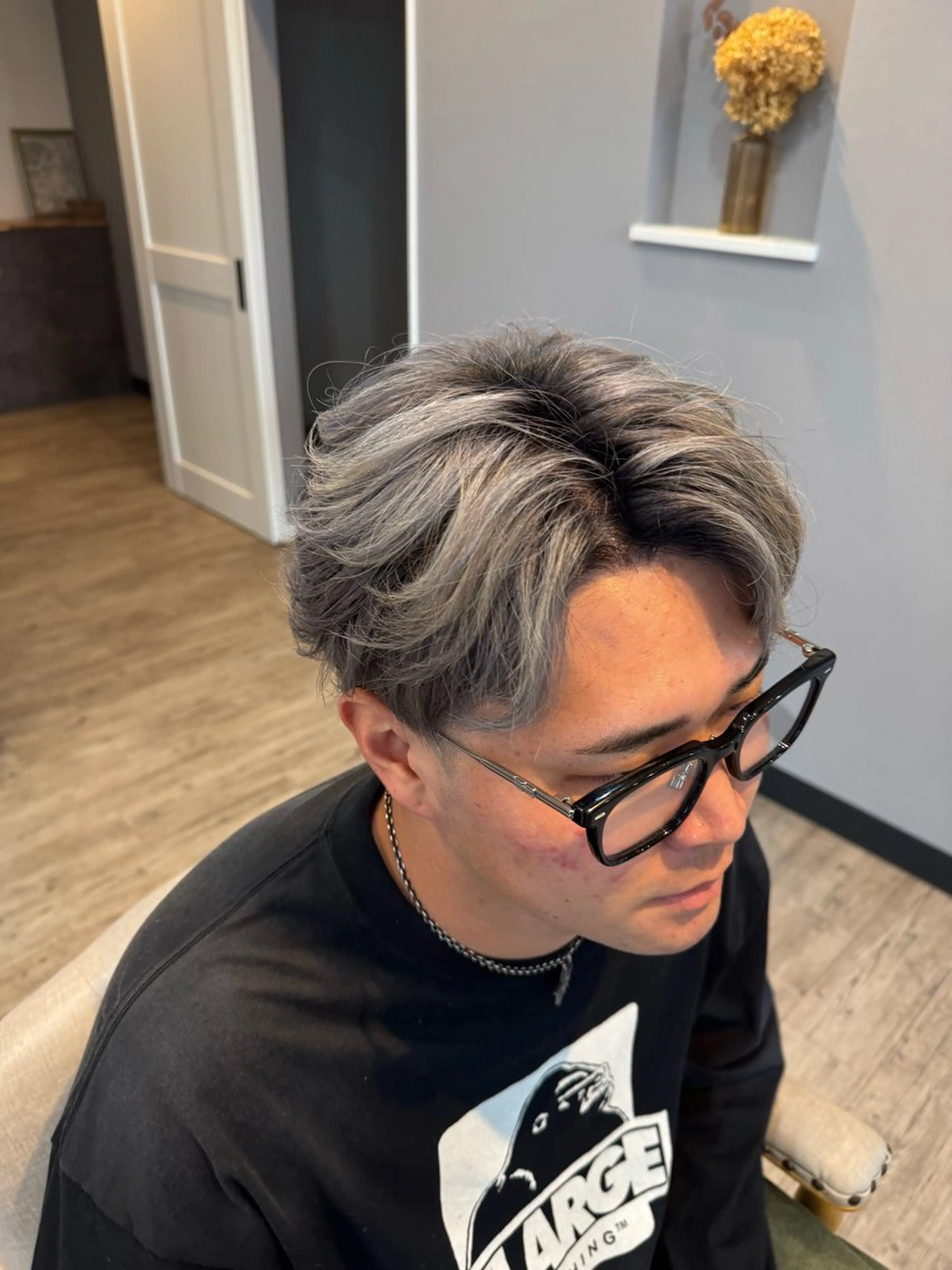 ショート カラー メンズ メンズハイライト ハイライトカラー ハイライト カット ヘアカラー メンズカット／パーマ 山口泰広のヘアスタイル