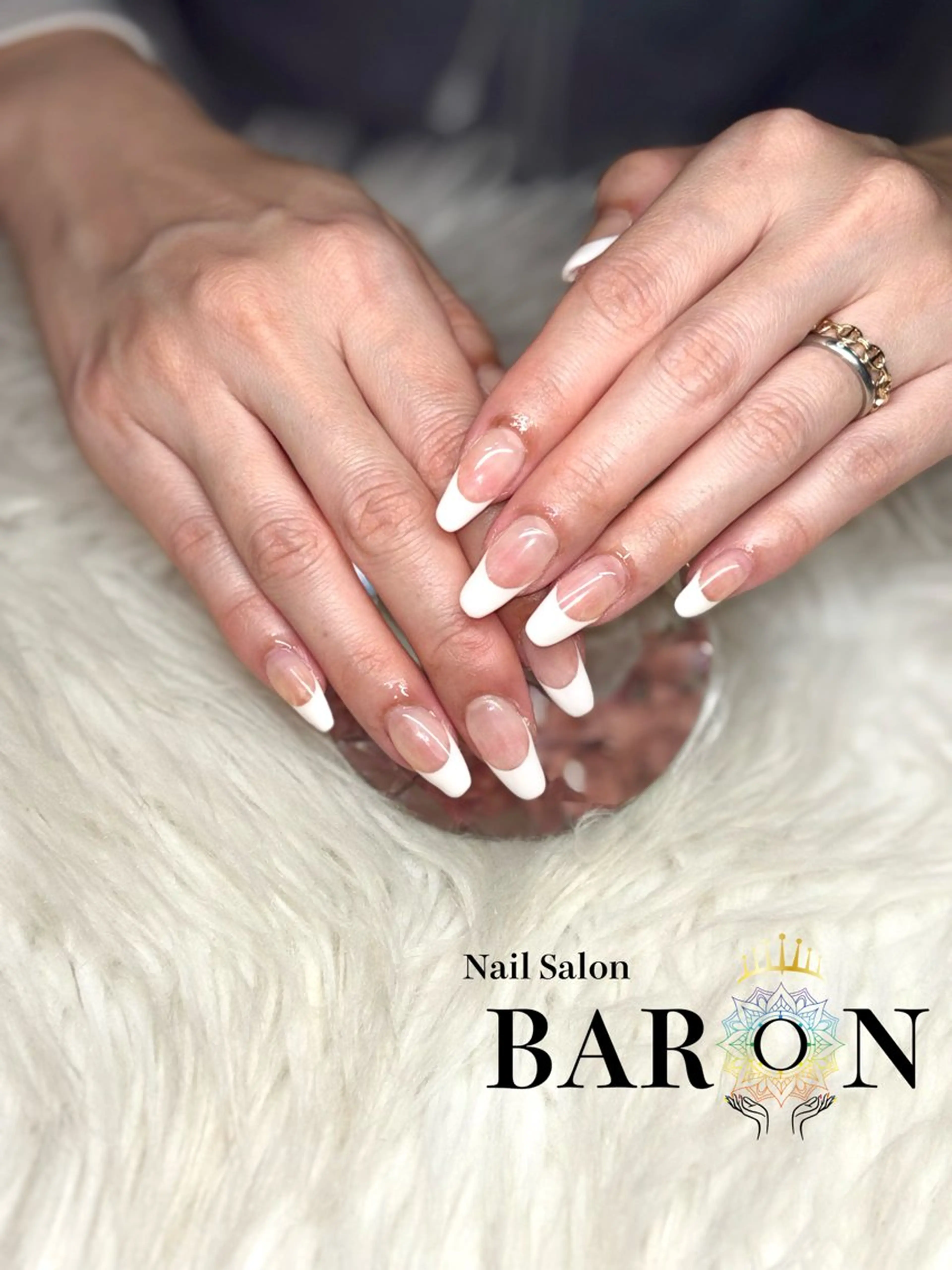 ネイル フレンチネイル ♛︎BARON♛︎ MASHIROのネイルデザイン