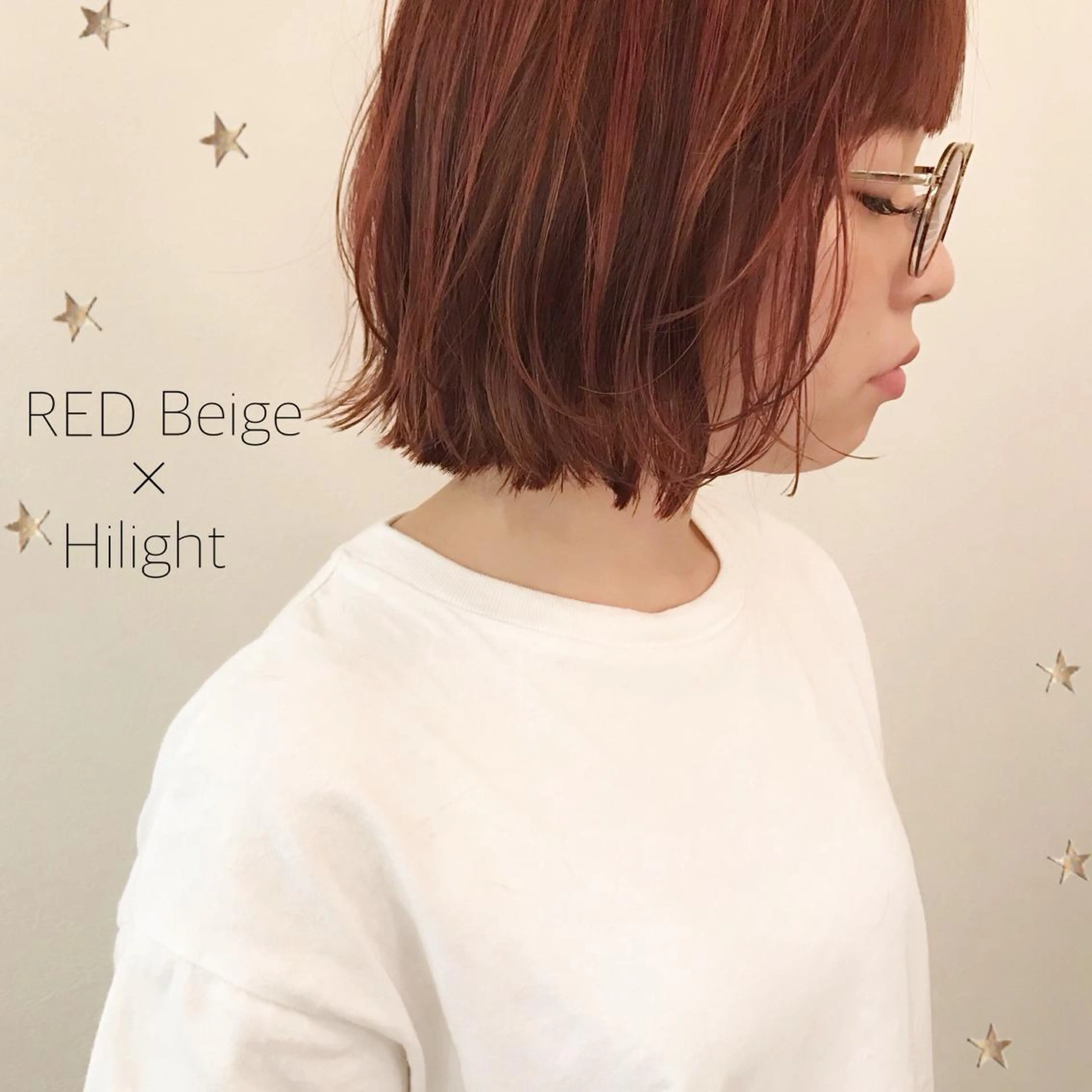 ミディアム カラー 市川 千夏のヘアスタイル