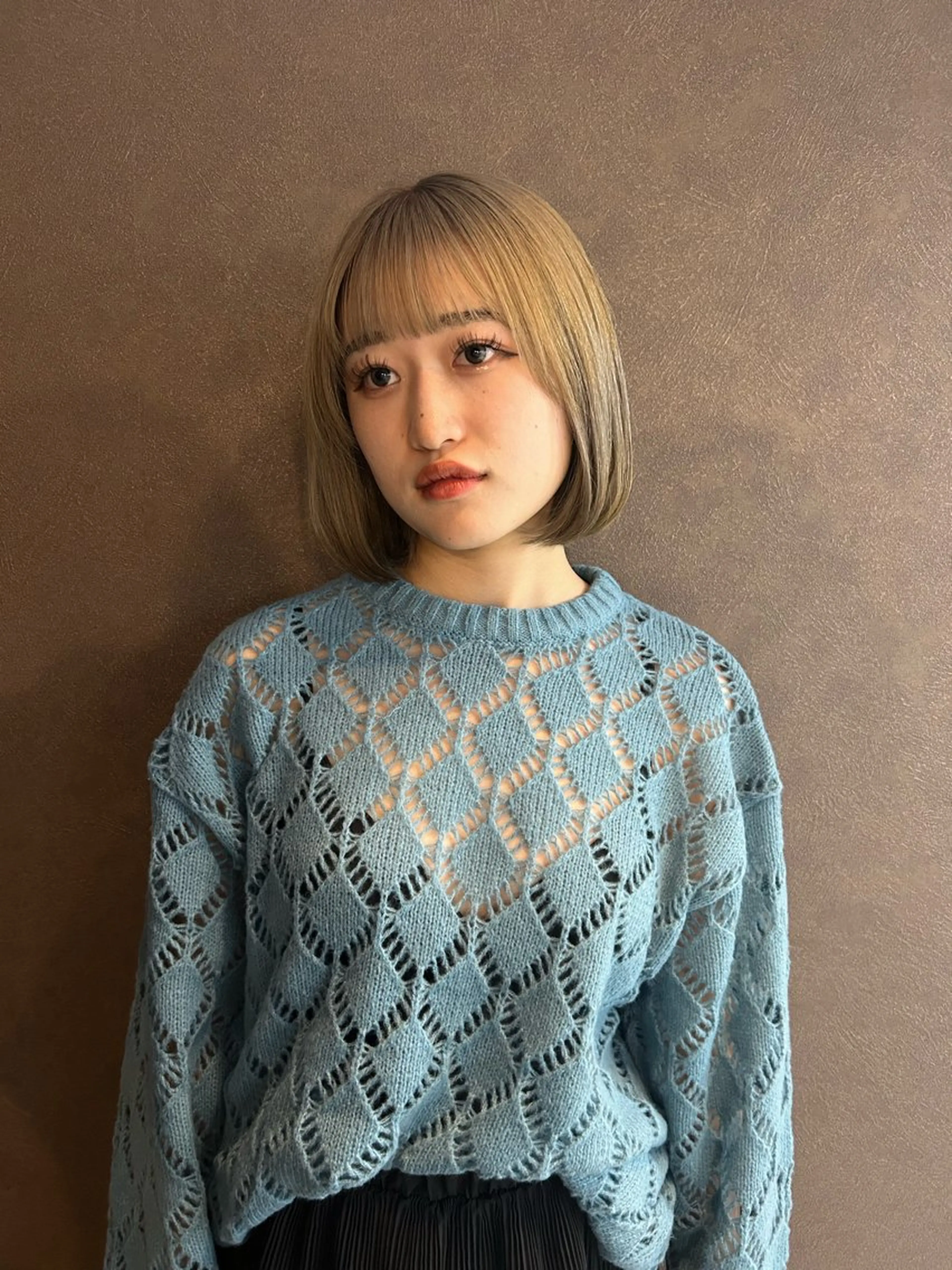 ミディアム カラー ブリーチ ☕️結【suii.】 ボブ/ヘアセット☕️のヘアスタイル