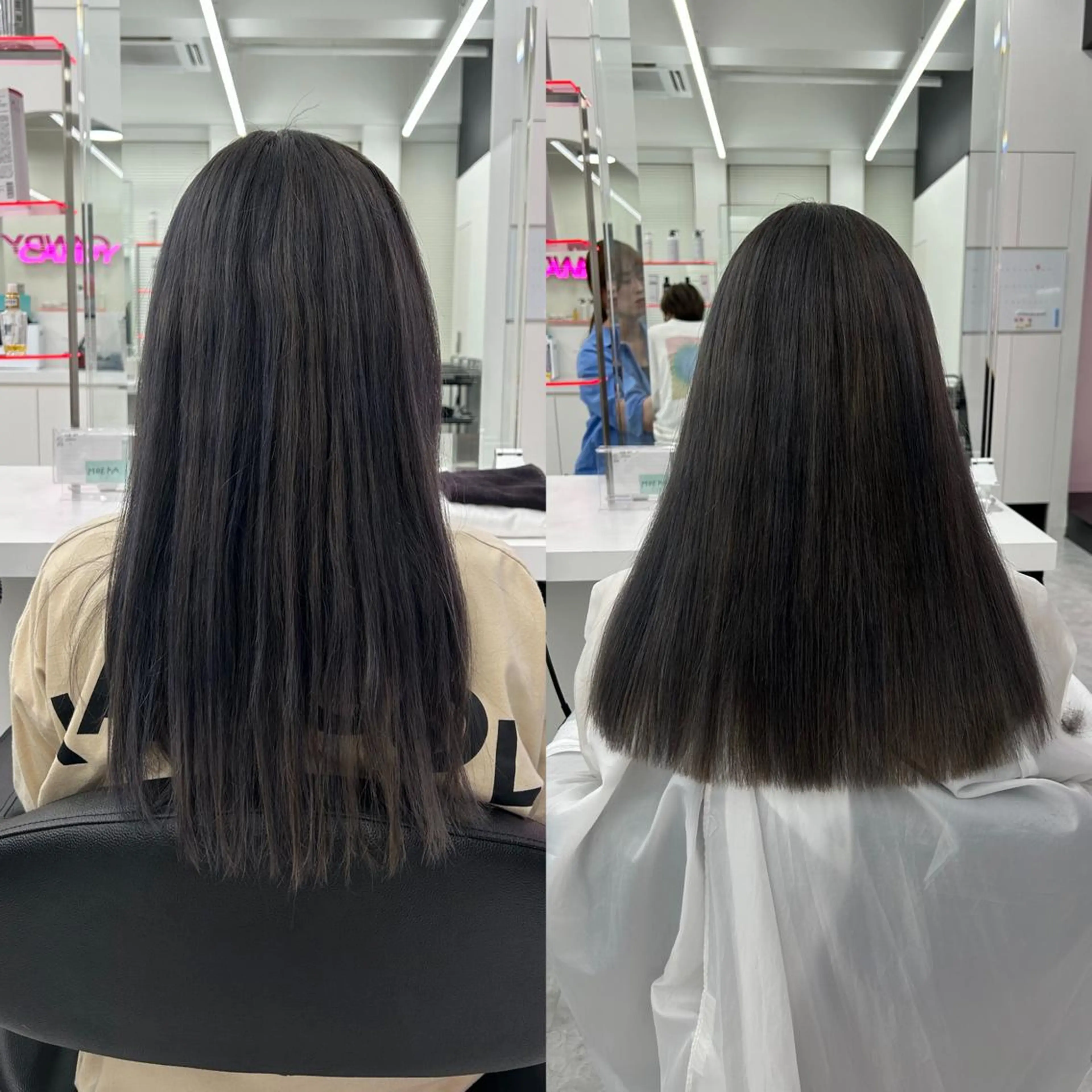 セミロング 透明感ベージュ🤎 ナチュラルレイヤーのヘアスタイル