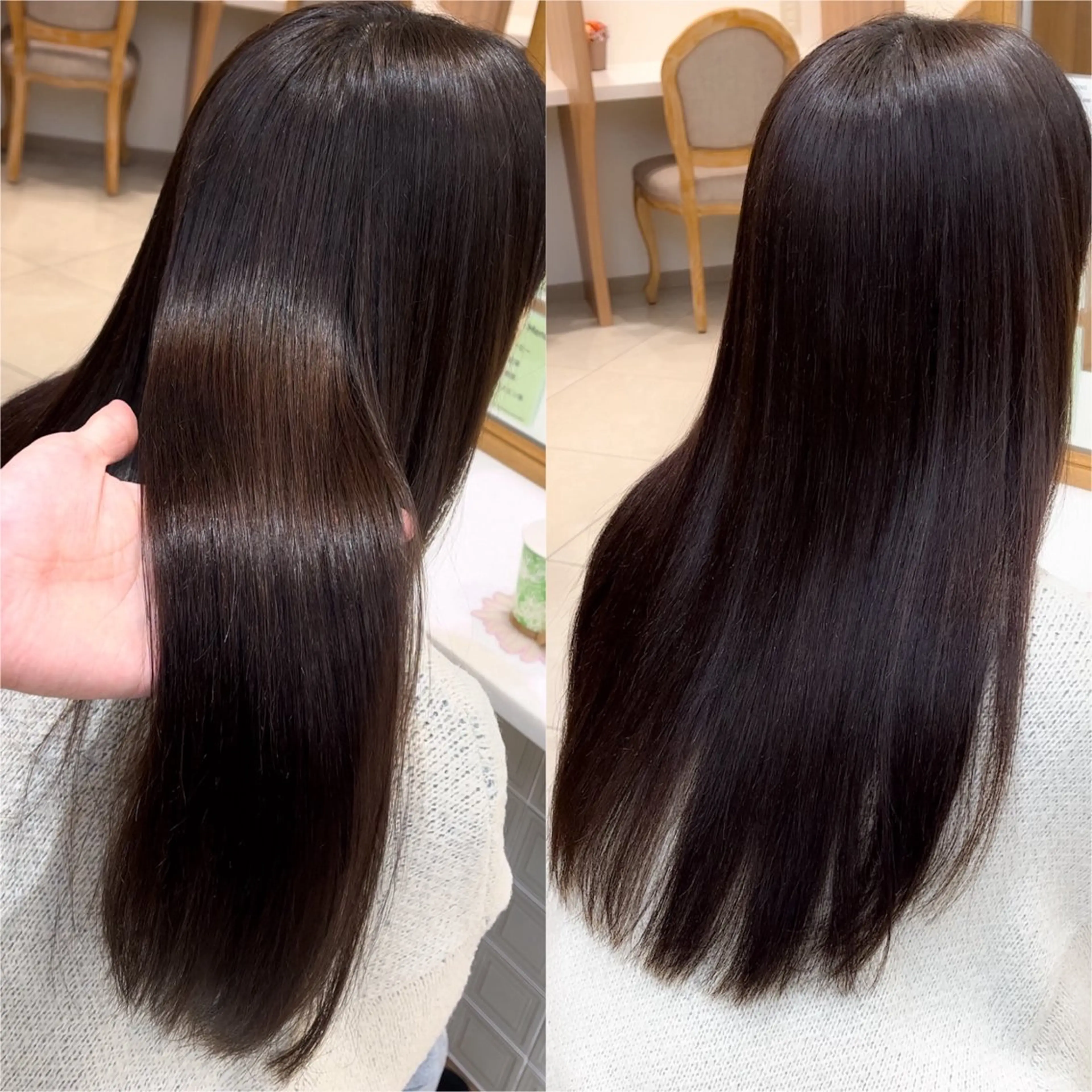 セミロング レイヤーカット 縮毛矯正 ミタニ/髪質改善 /レイヤーカットのヘアスタイル