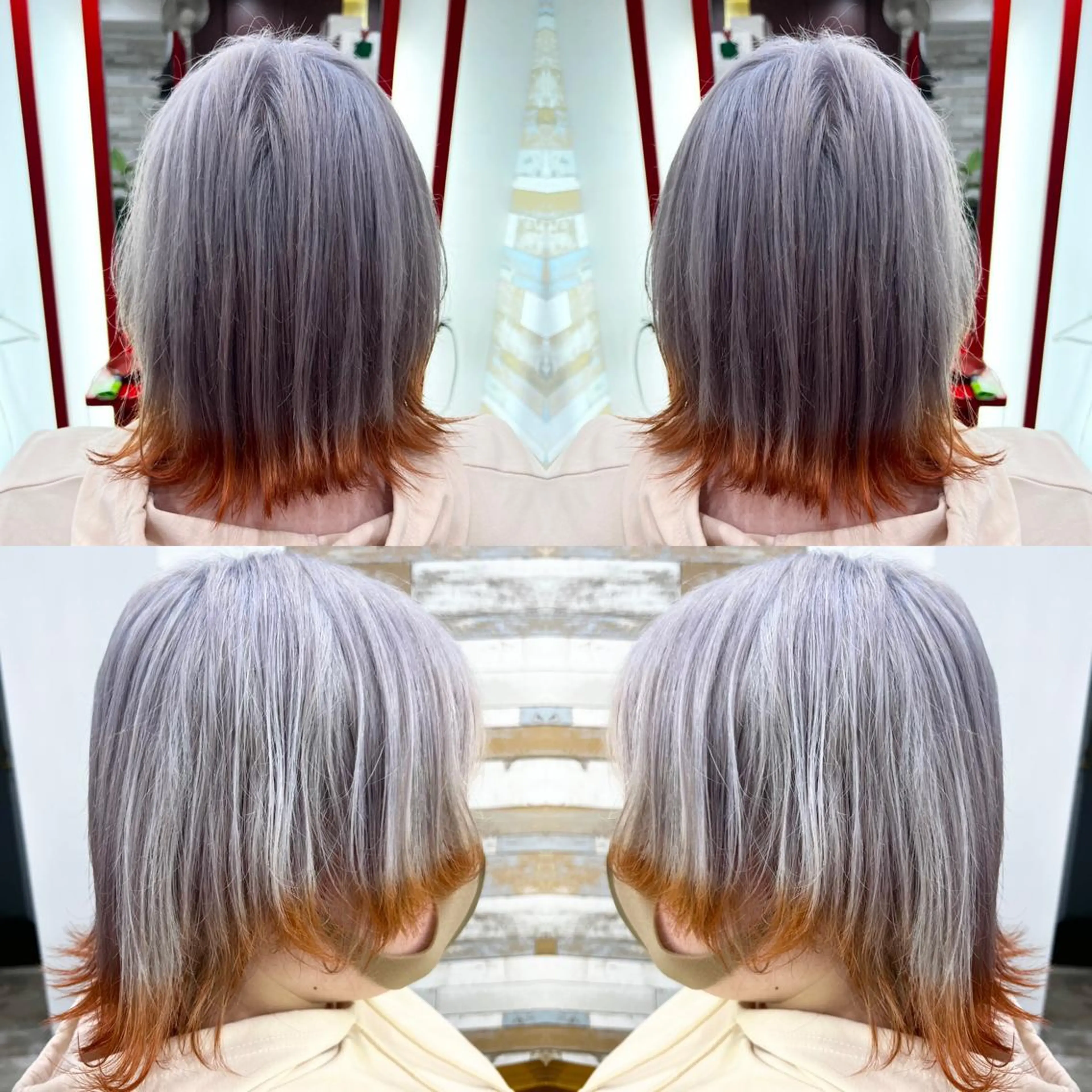 ミディアム カラー ヘアカラー トリートメント 🌈推し色派手髪 ハイトーンShinのヘアスタイル