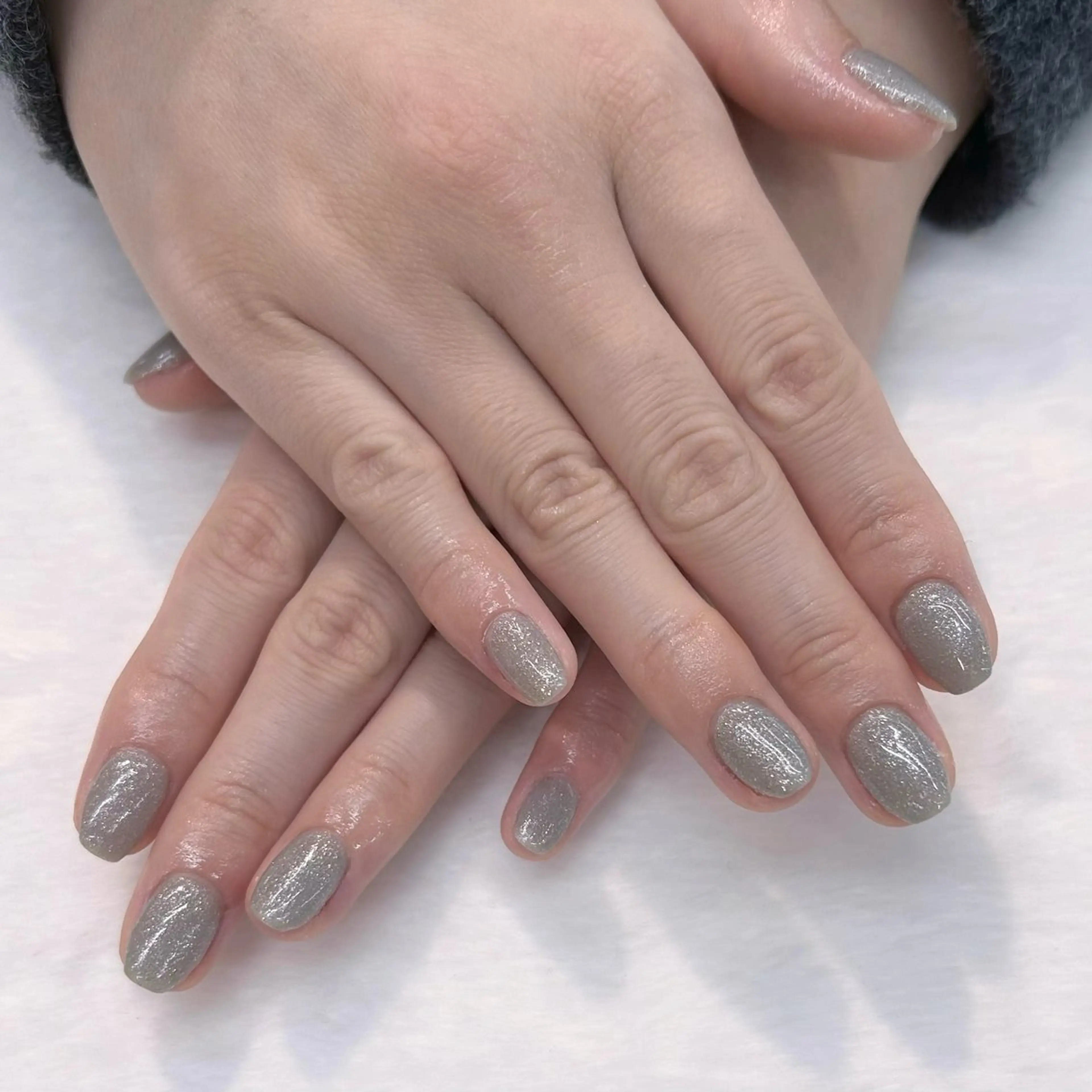 ネイル ラメ(グリッター) ワンカラーネイル ハンドネイル 狭間 GRANBEAUTYのネイルデザイン