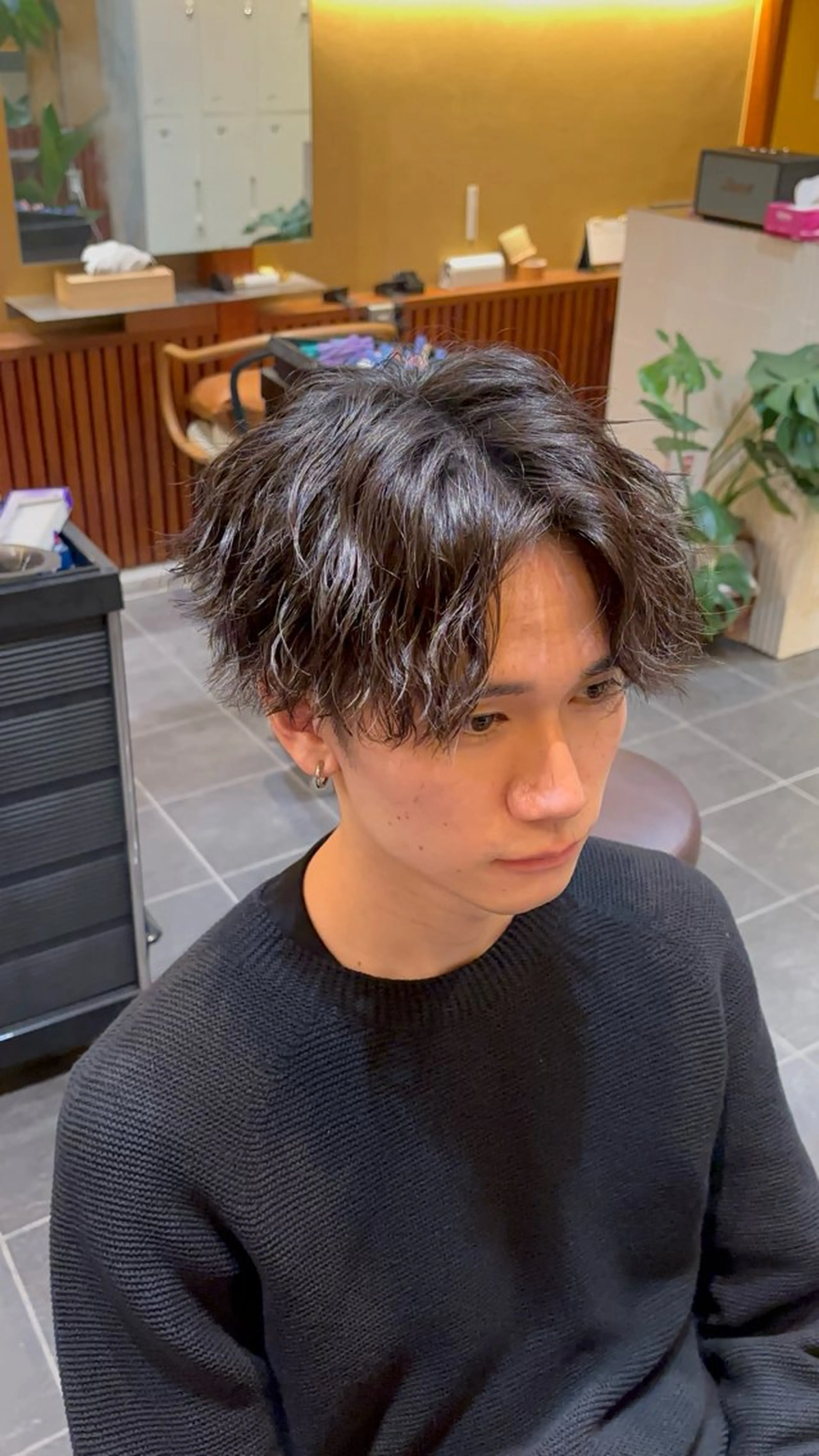 ミディアム カット パーマ 石井希武/学芸大学/ パーマ/縮毛矯正のヘアスタイル