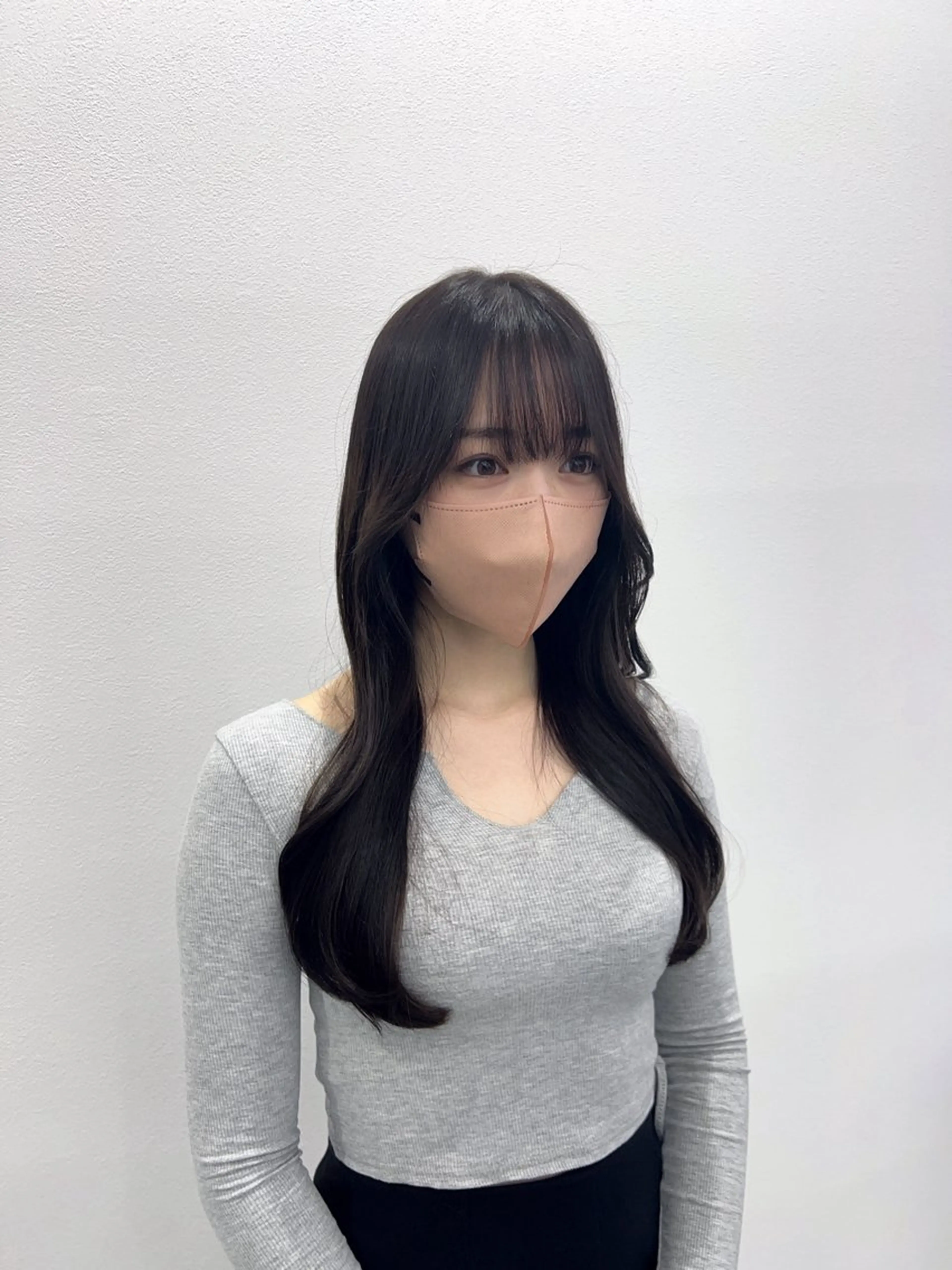 セミロング カット ヘアカラー トリートメント 韓国/顔周り/透明感 /レイヤー/ひなたのヘアスタイル