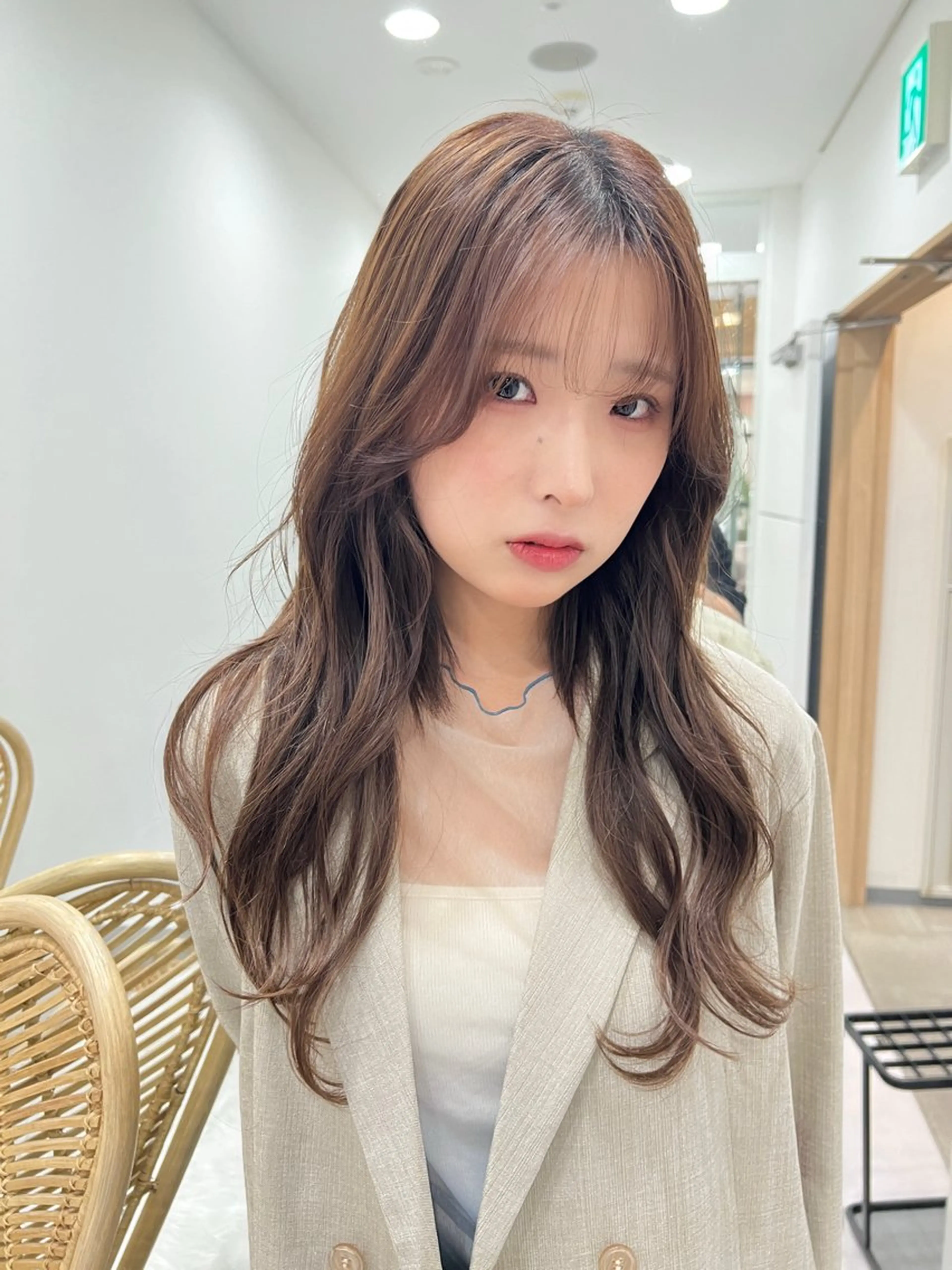 ロング カット トリートメント 縮毛矯正/ レイヤー/ミディアムのヘアスタイル