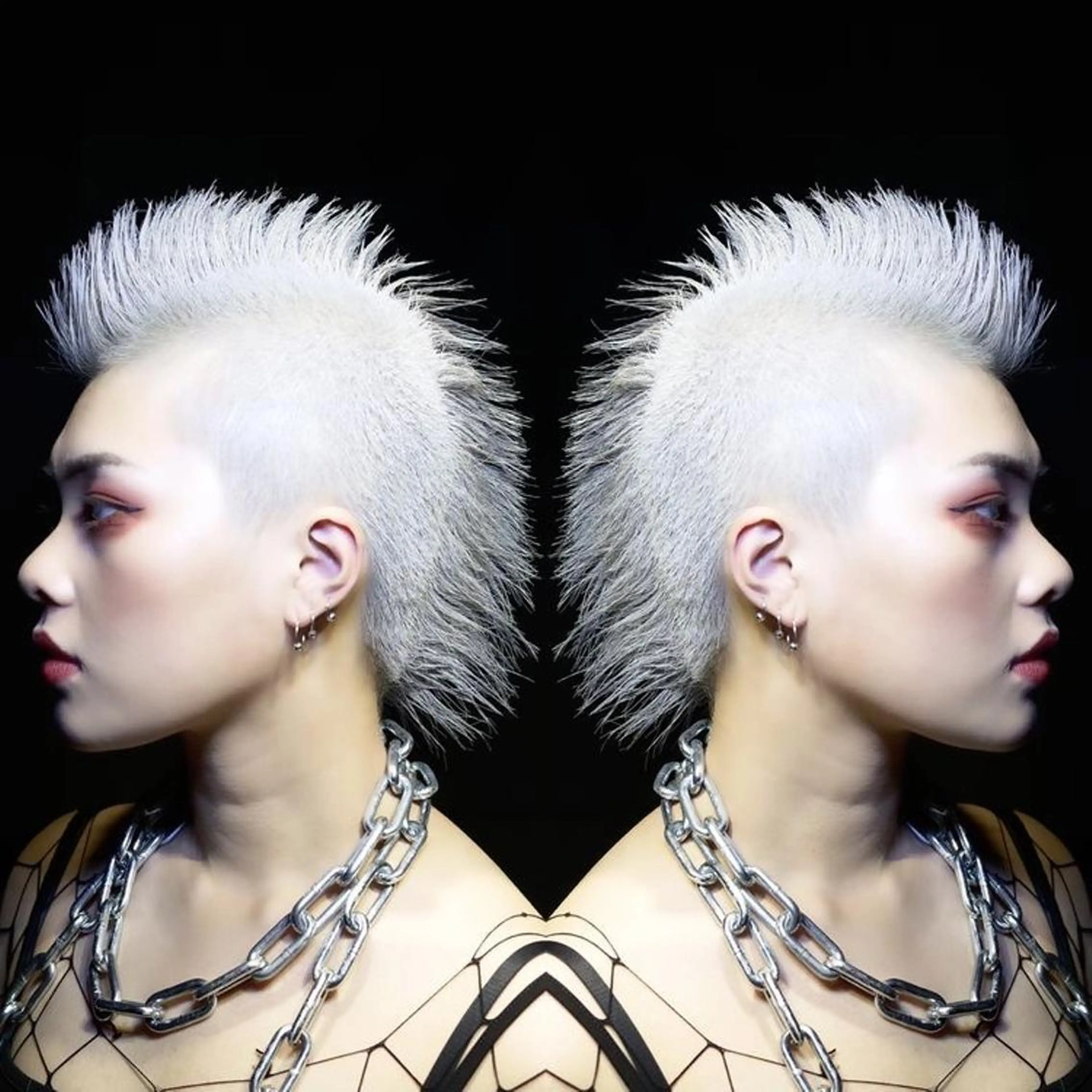 ショート カラー ヘアアレンジ haco+所属・🌈派手髪エクステ ブレイズ🌈ひろとのヘアスタイル