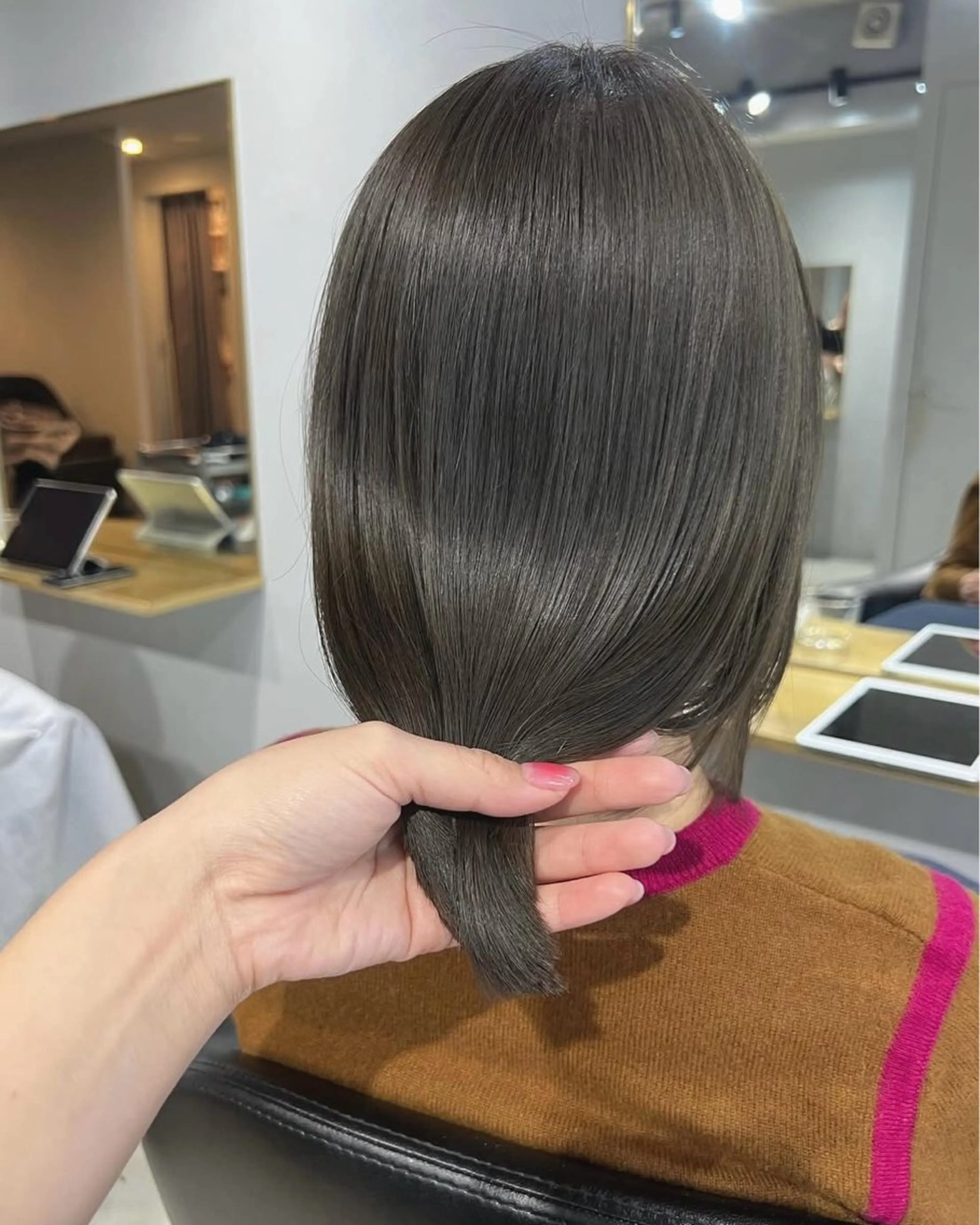 ミディアム カラー カット ヘアカラー トリートメント akane/ボブ /ブラウンベージュのヘアスタイル