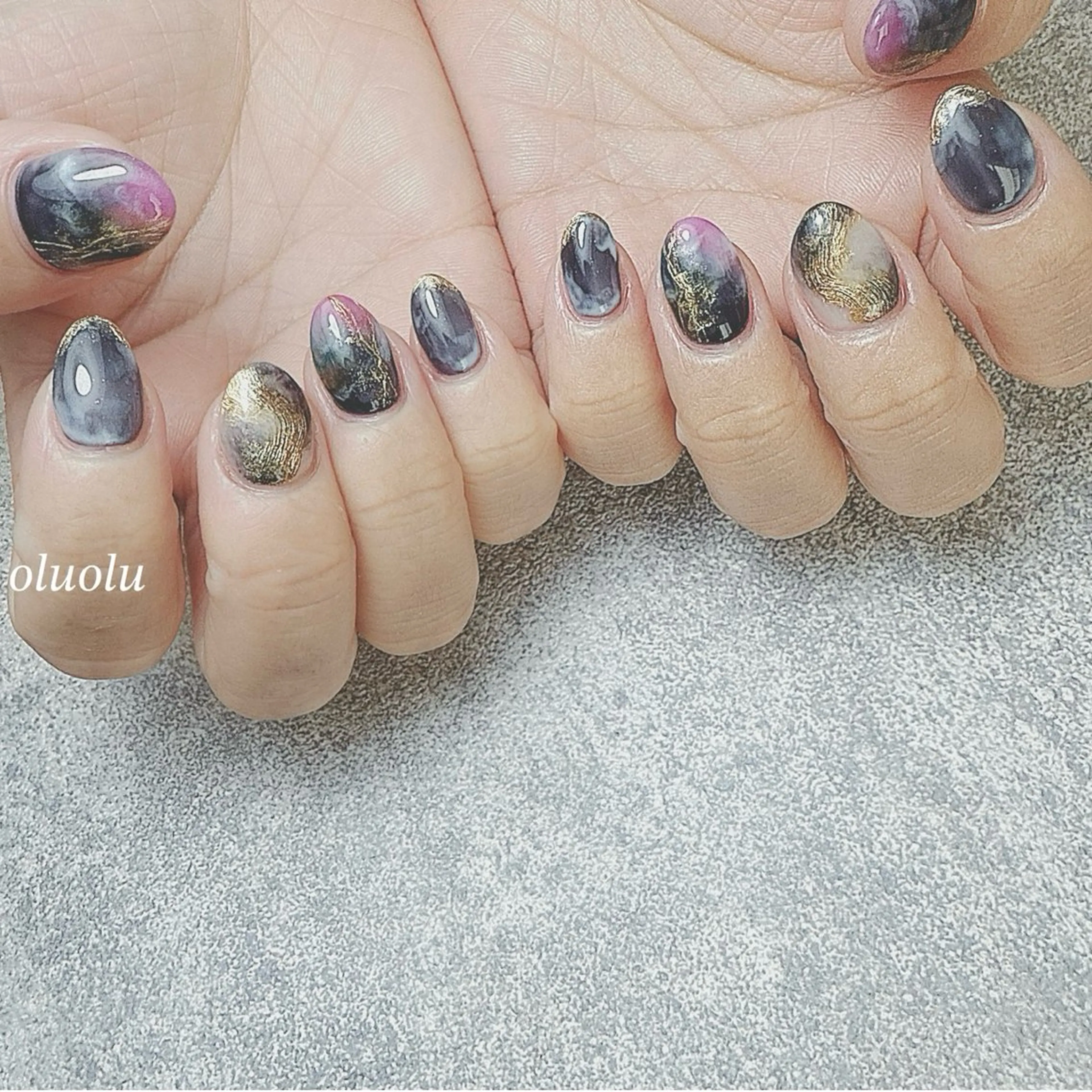 ネイル ニュアンスネイル ハンドネイル 大村 紬華のネイルデザイン
