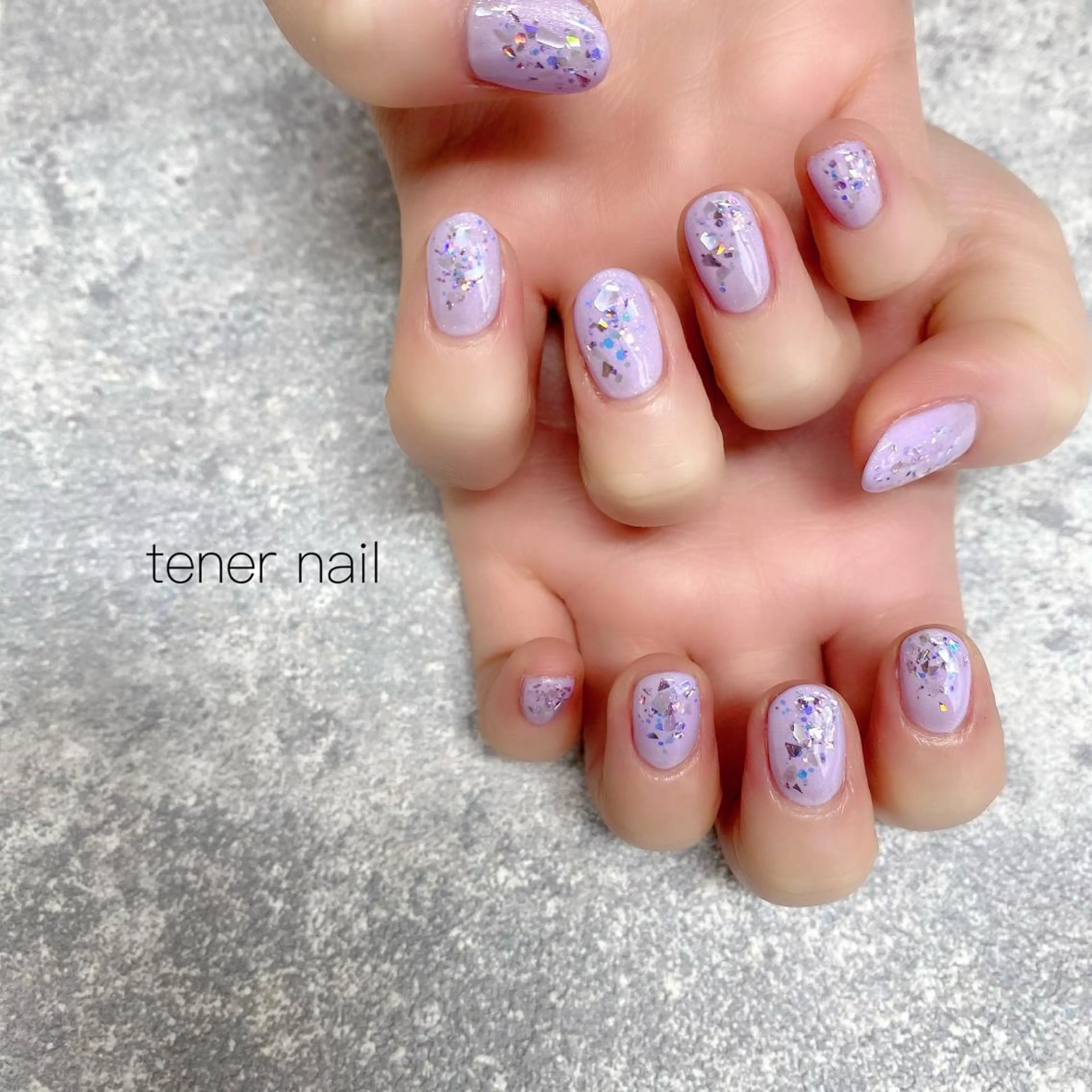 ネイル ニュアンスネイル パープル テネルネイル tener nailのネイルデザイン
