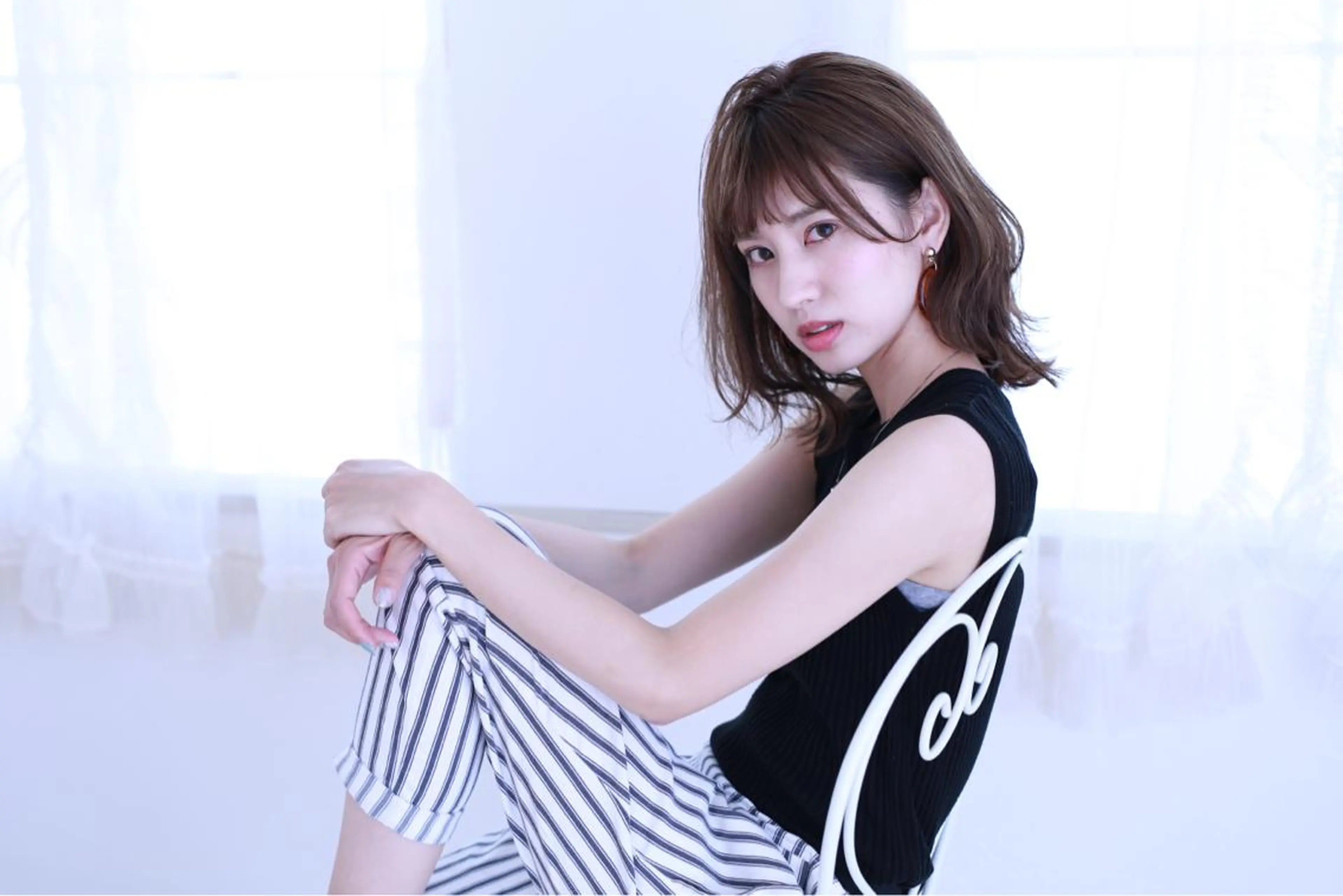 ミディアム カラー アッシュ ベージュカラー 透明感カラー ハイライトカラー ハイライト 田村和範/似合わせ カラー/髪質改善のヘアスタイル