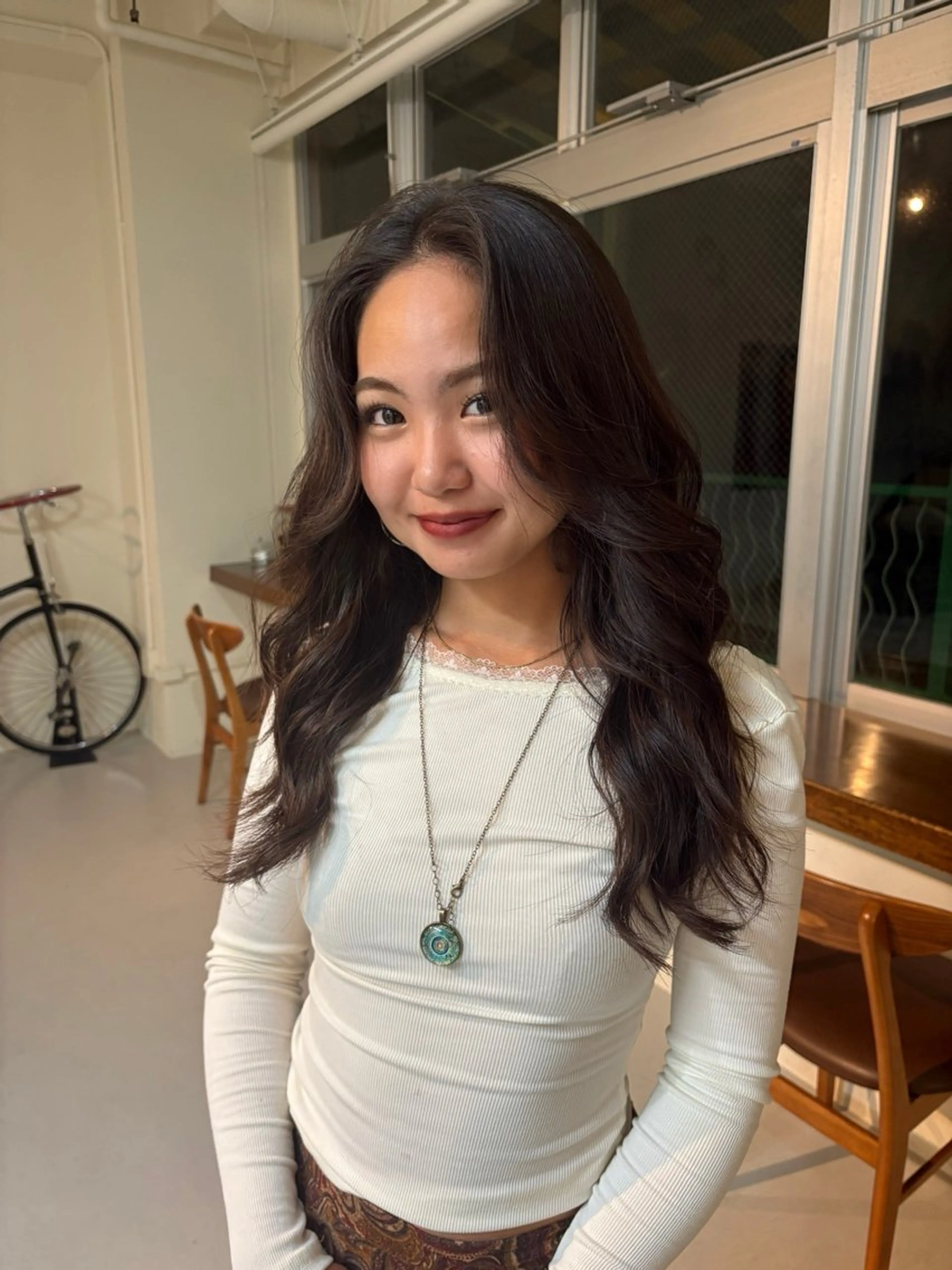 ロング カット ミディアムレイヤー/ 艶カラーNorikaのヘアスタイル