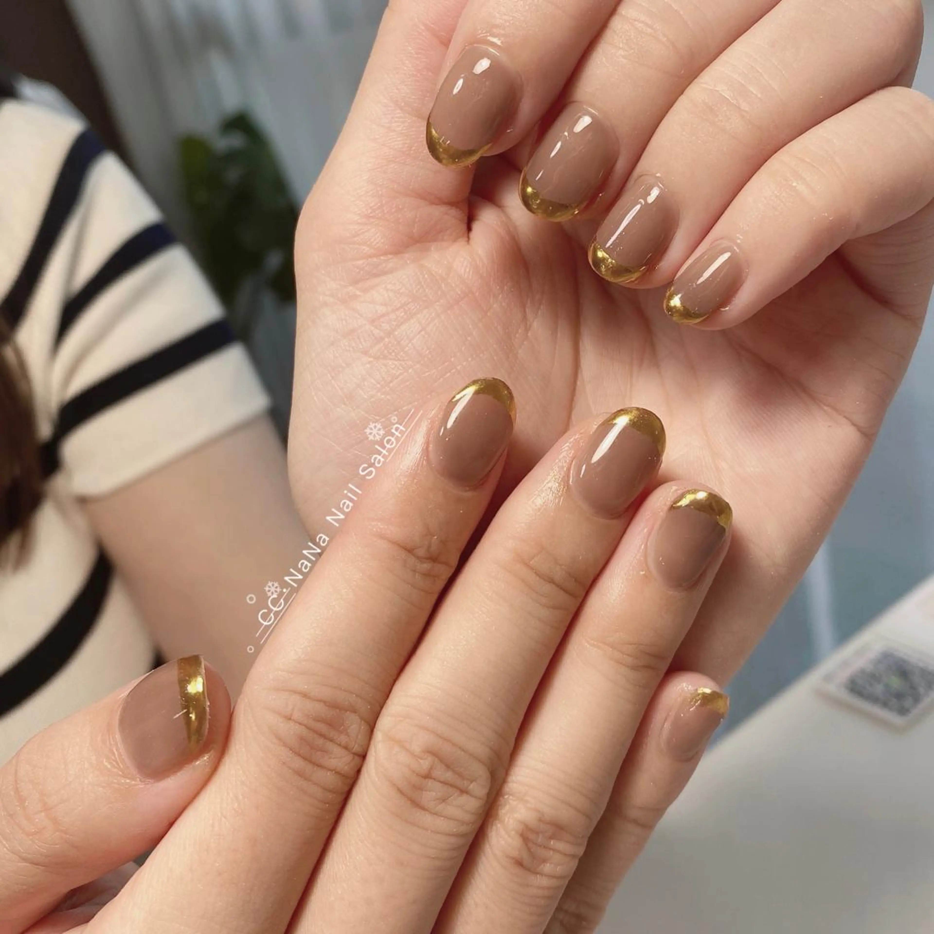 ネイル フレンチネイル ミラーネイル ハンドネイル 💎CC・NaNa 韓国風ネイル🌙Cのネイルデザイン