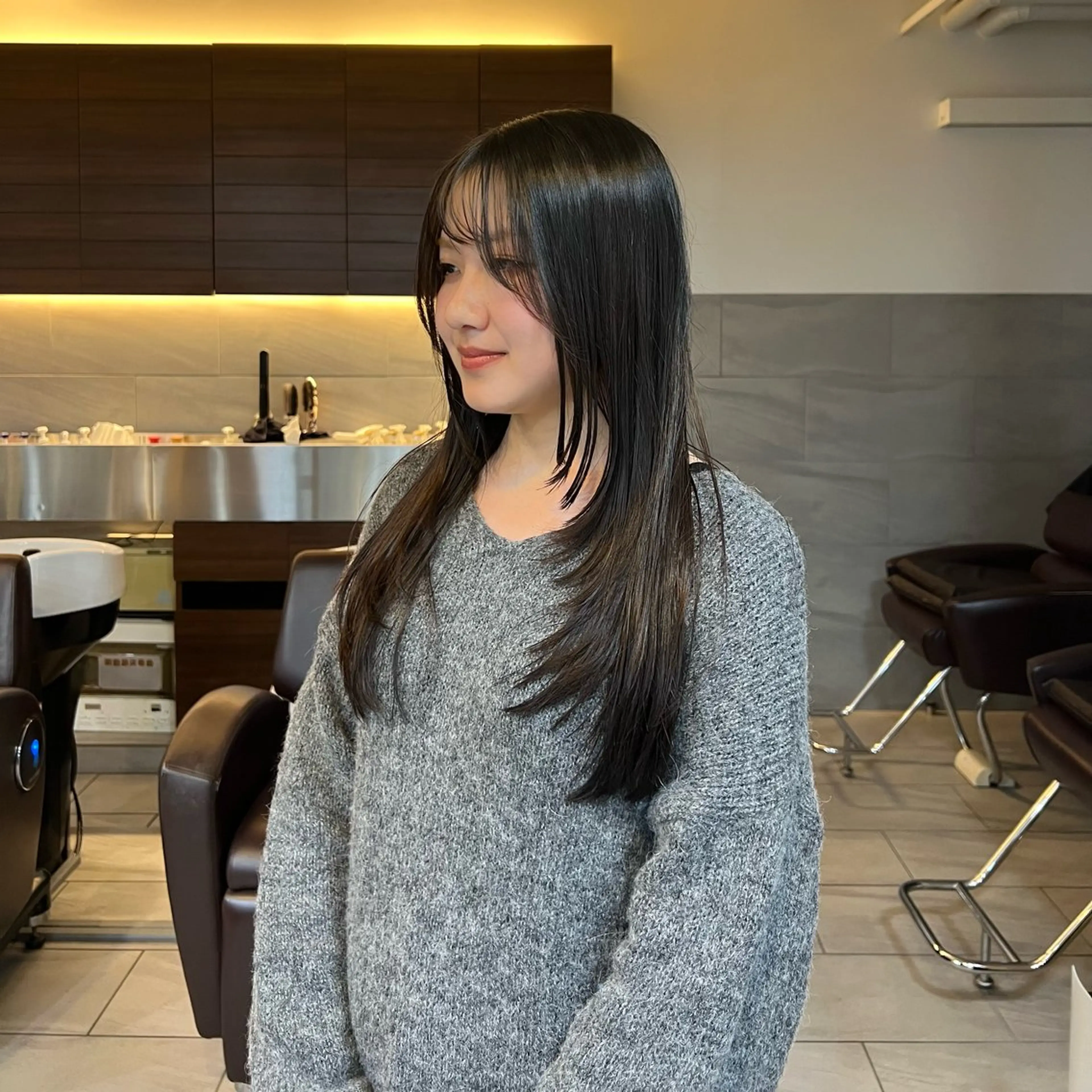 ロング ロングレイヤー レイヤーカット ロング モデル募集◆堀江 海里◆桂駅1分のヘアスタイル