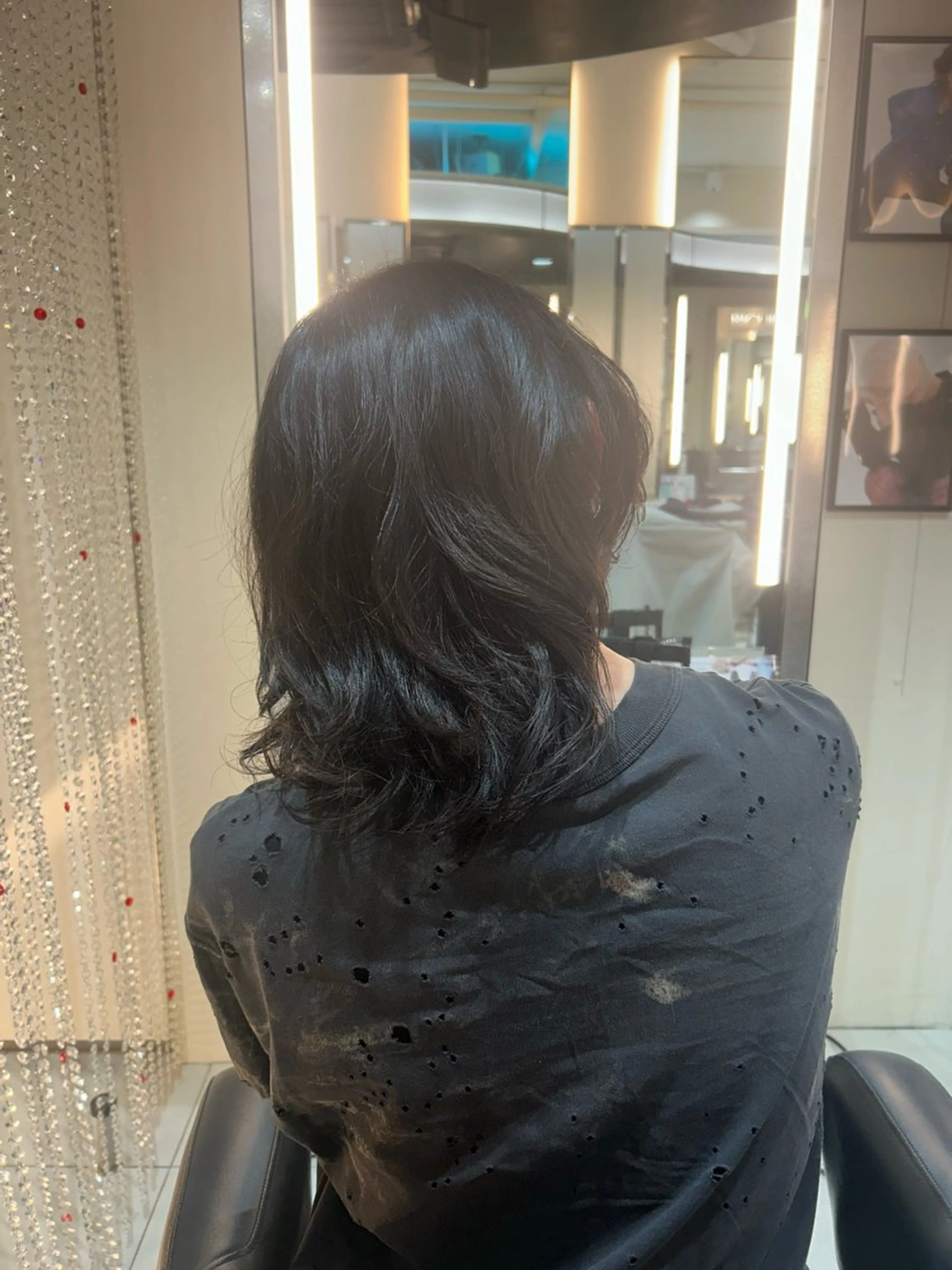 ミディアム パーマ メンズ 山﨑 ちなつのヘアスタイル