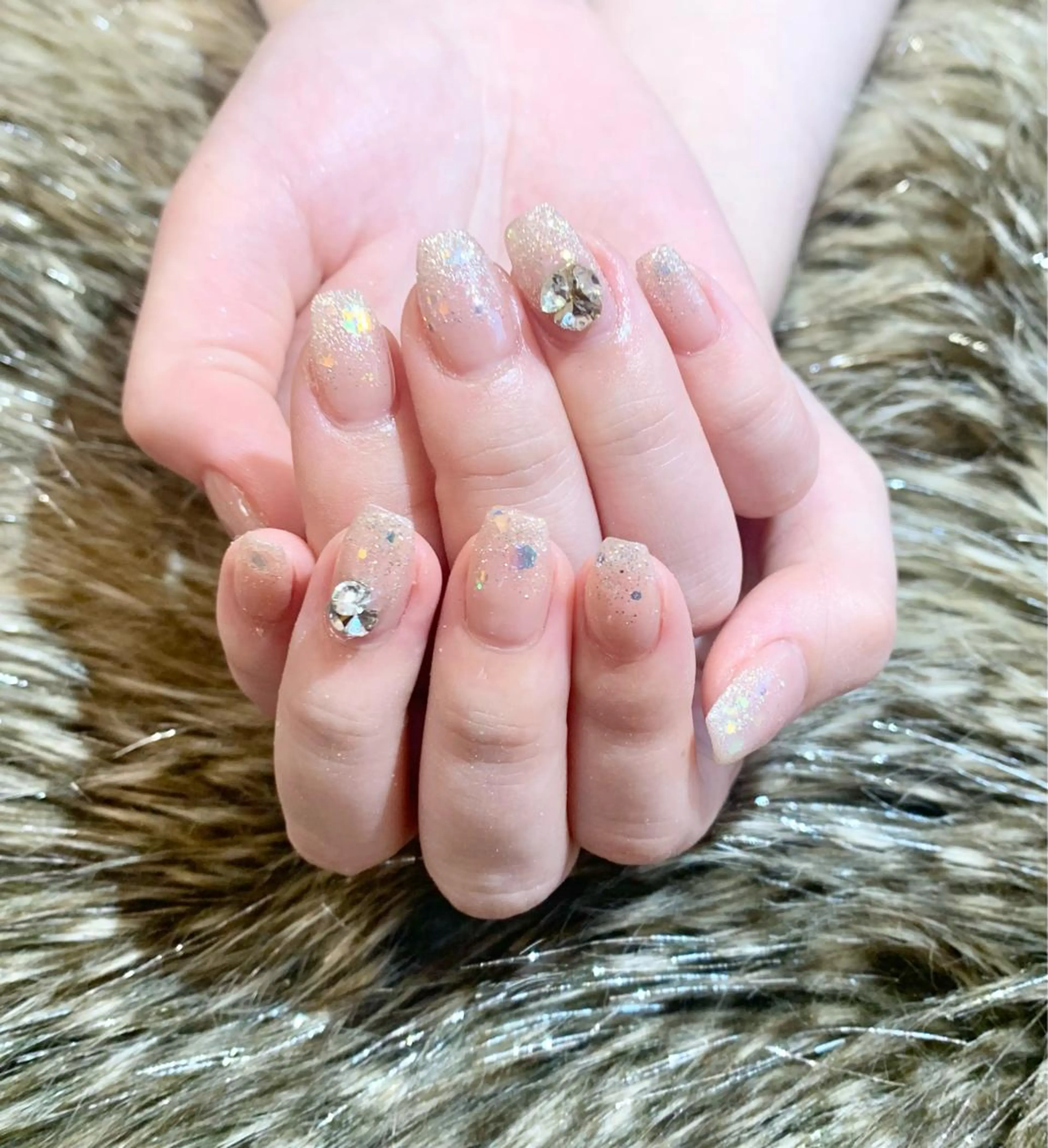 オフ無し✨ラメグラデーションネイル💕の写真