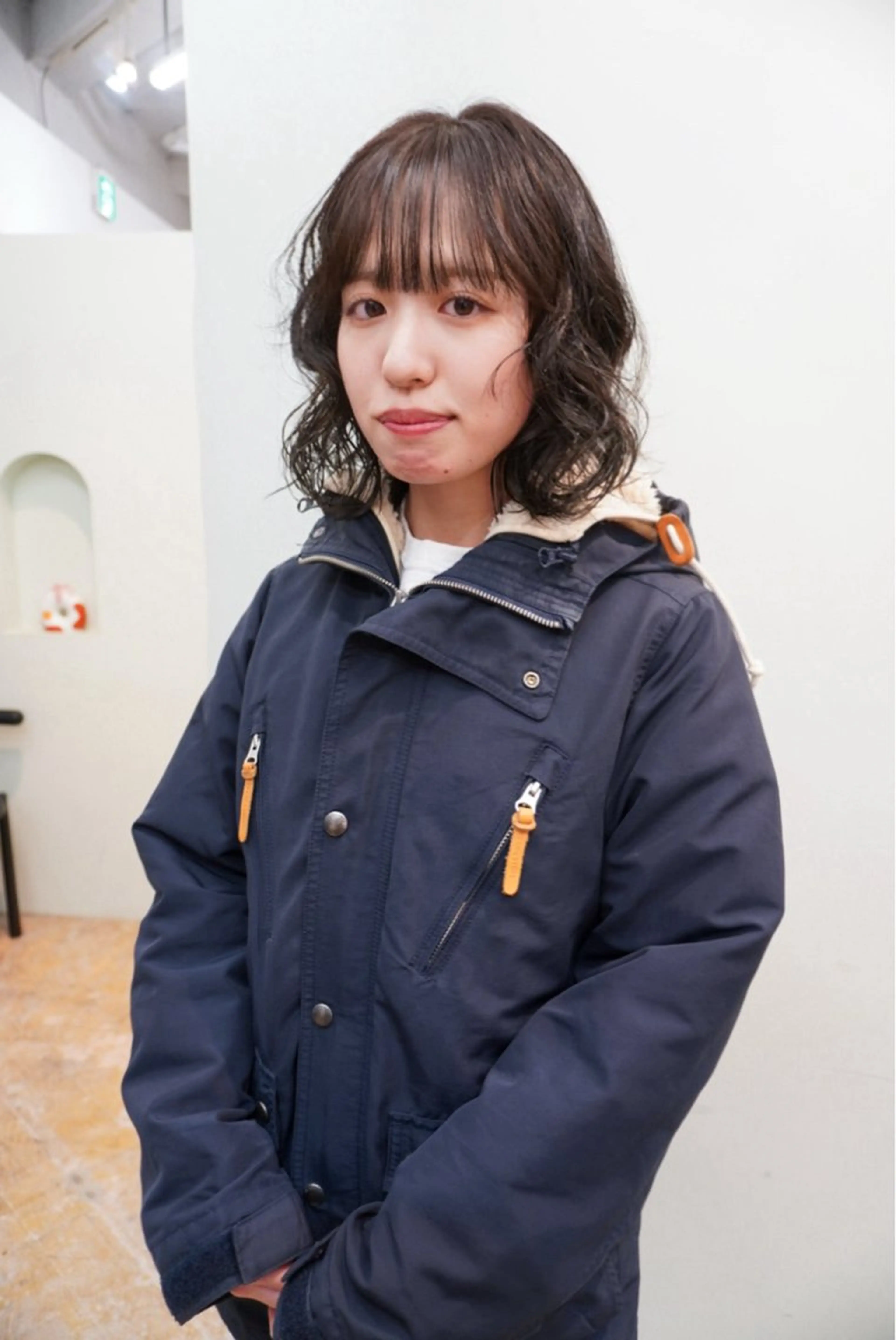 ミディアム パーマ ミディアムパーマ ヘアカラー パーマ 名古屋カラーモデル/ 暖色カラー/リカのヘアスタイル