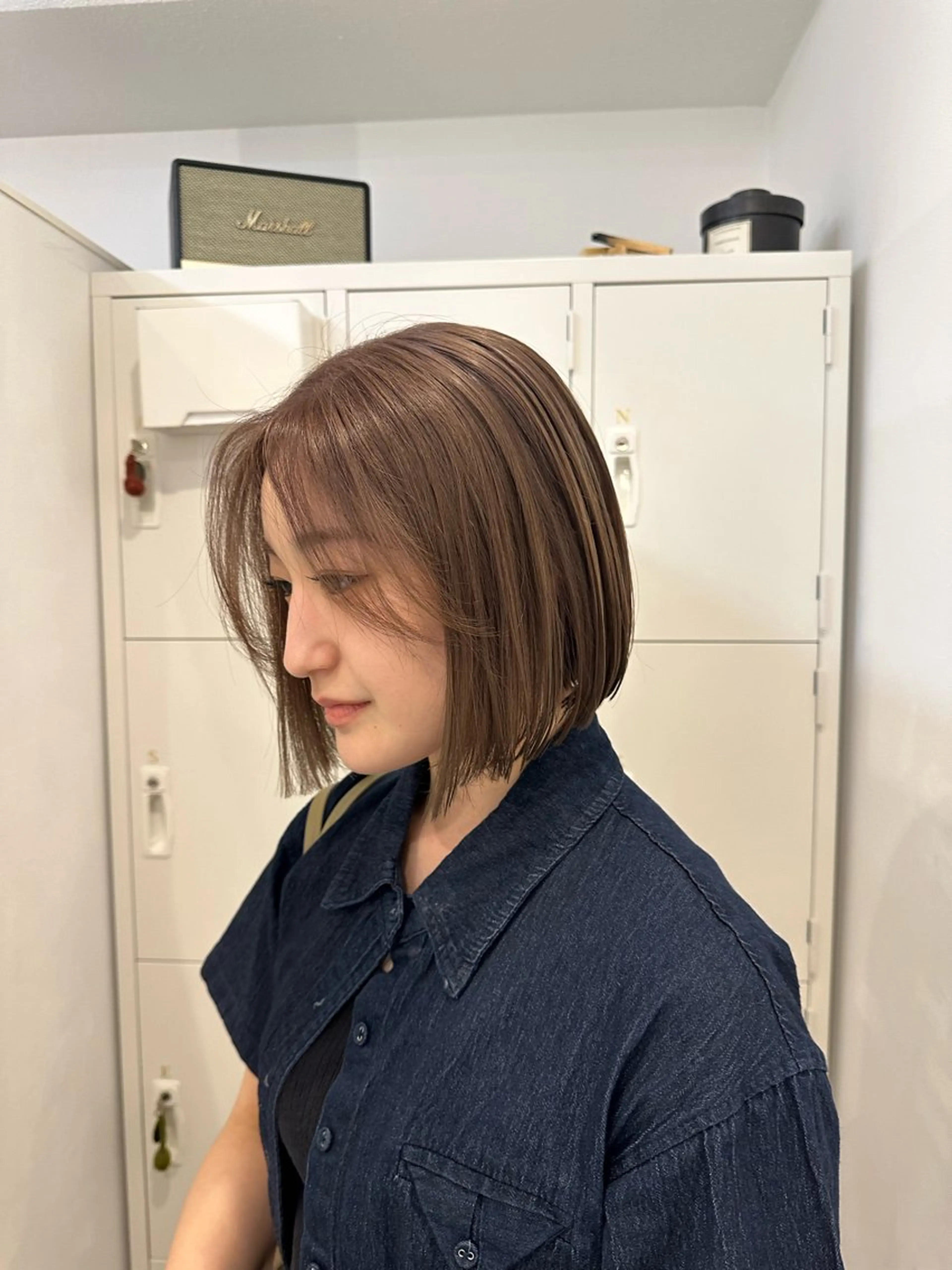 ミディアム カラー ヘアカラー トリートメント 梅田/柔らかカラー/ オオハシ リナコのヘアスタイル