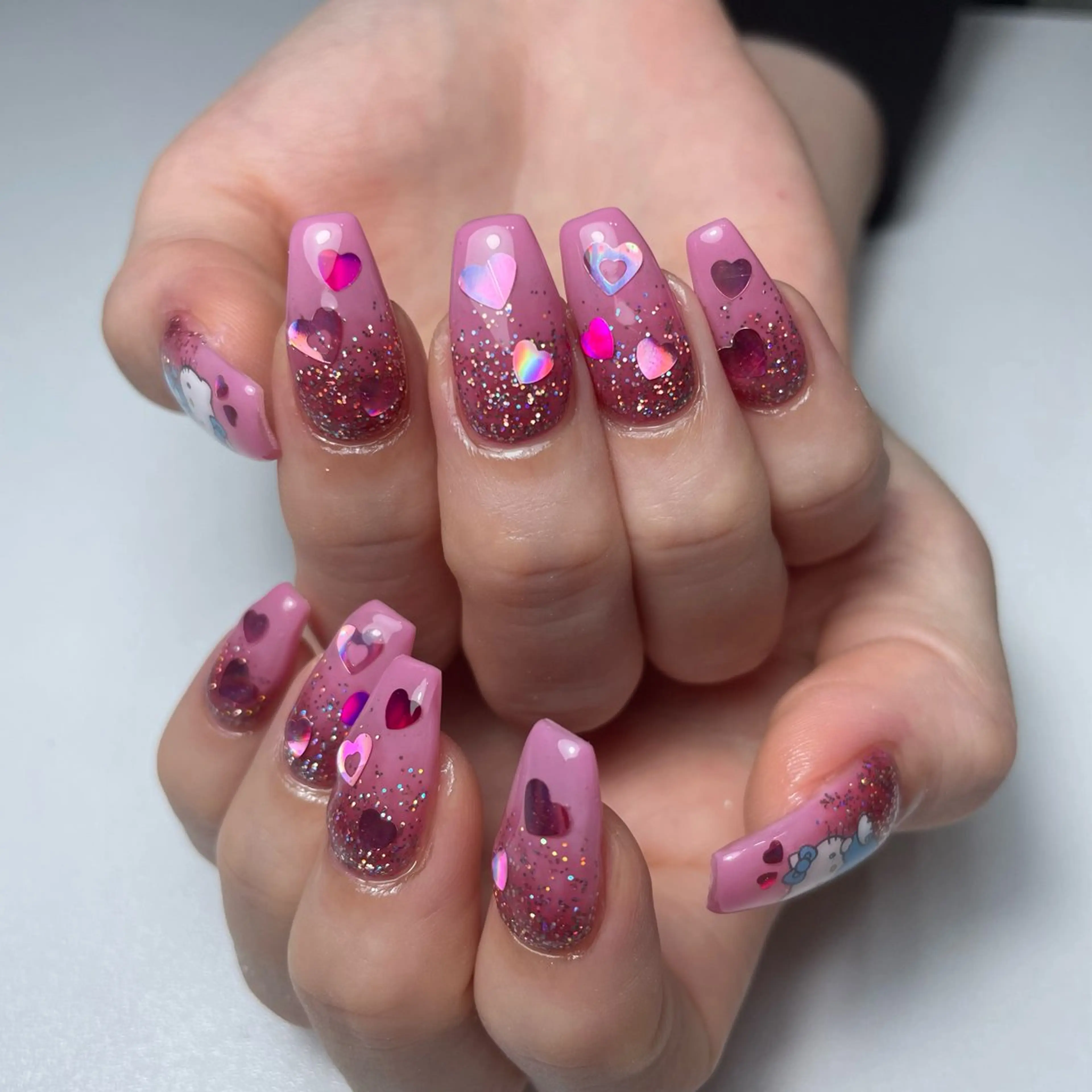 ネイル ブルー チークネイル フラッシュネイル フットネイル ジェルネイル ハンドネイル Sugar. ひかり໒꒱˚.*のネイルデザイン