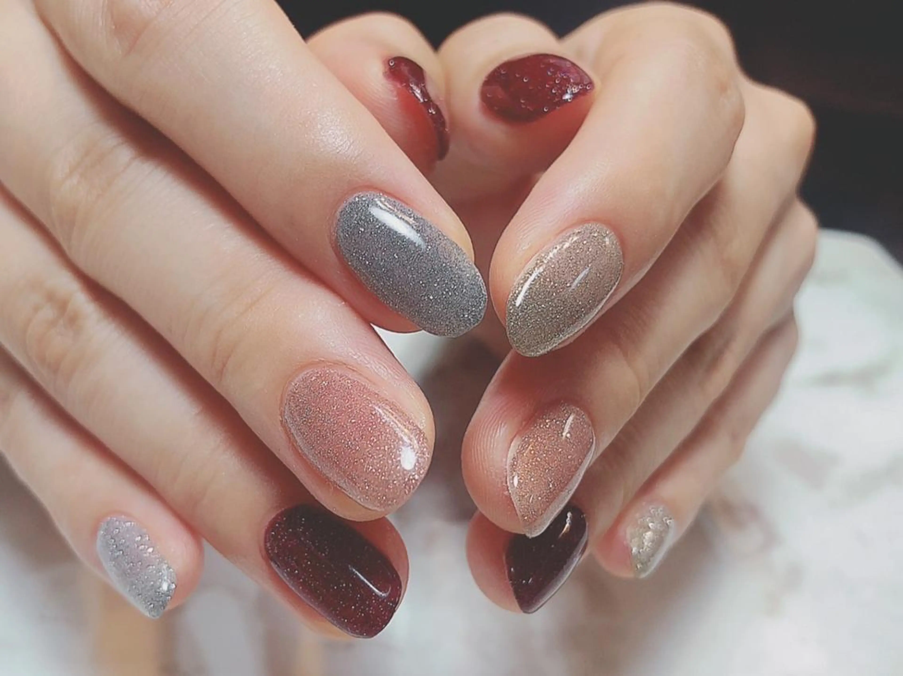 ネイル アートネイル ジェルネイル ニュアンスネイル パラジェル Nailist Honamiのネイルデザイン