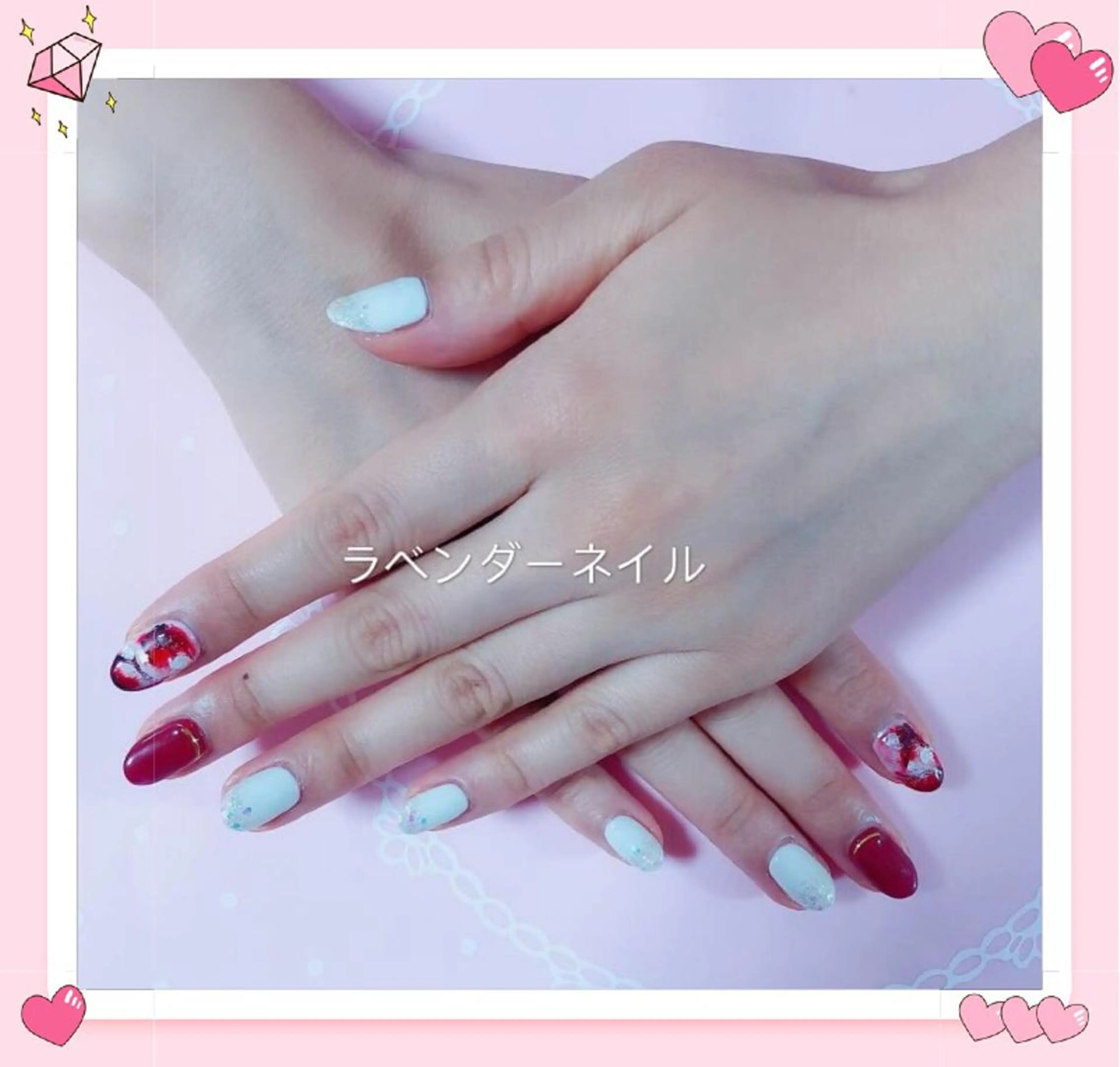 ネイル ラベンダー💖日暮里 ルル💖ネイルのネイルデザイン