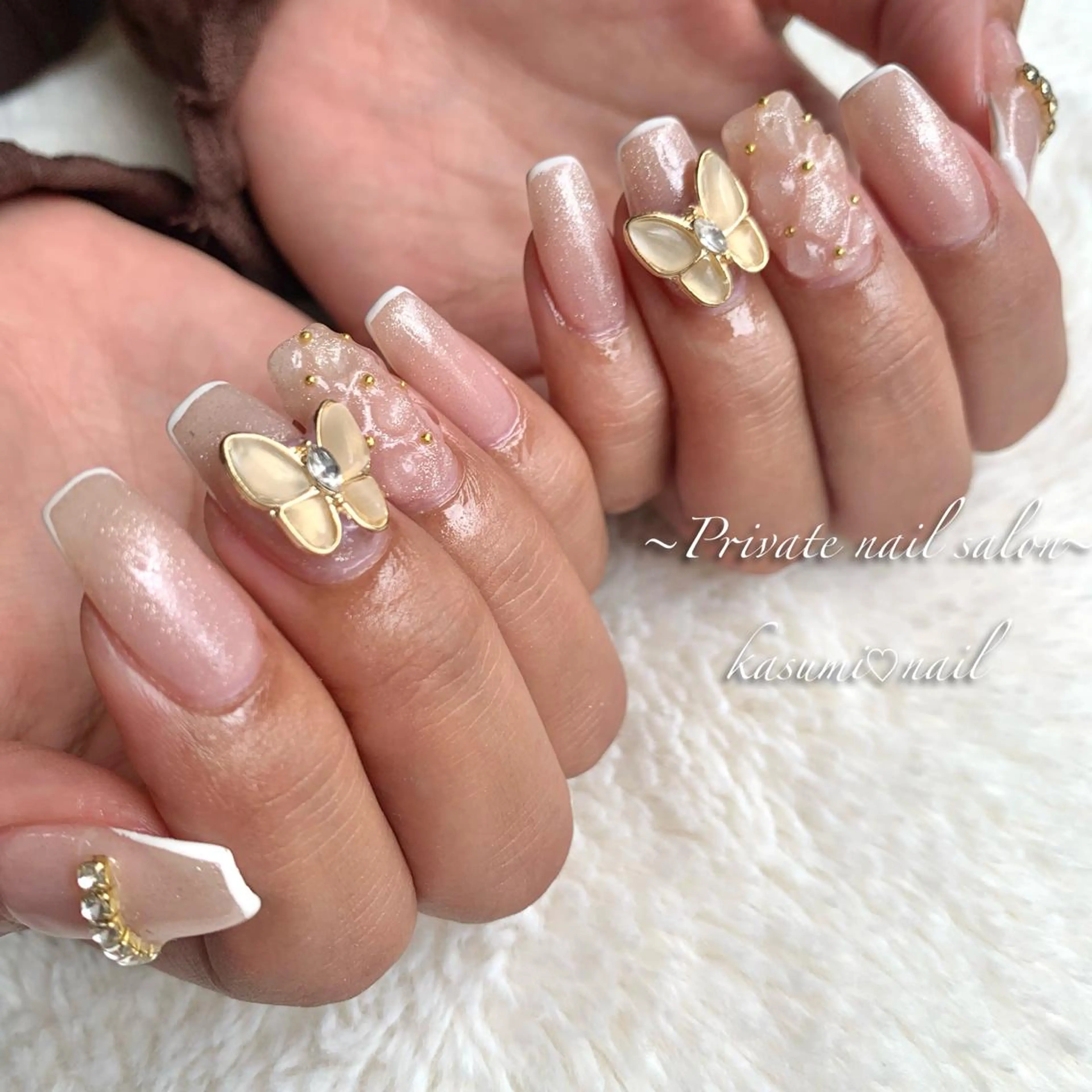 ネイル アートネイル ラメ(グリッター) マグネットネイル ミラーネイル 持ち込み KASUMI♡ Nailのネイルデザイン